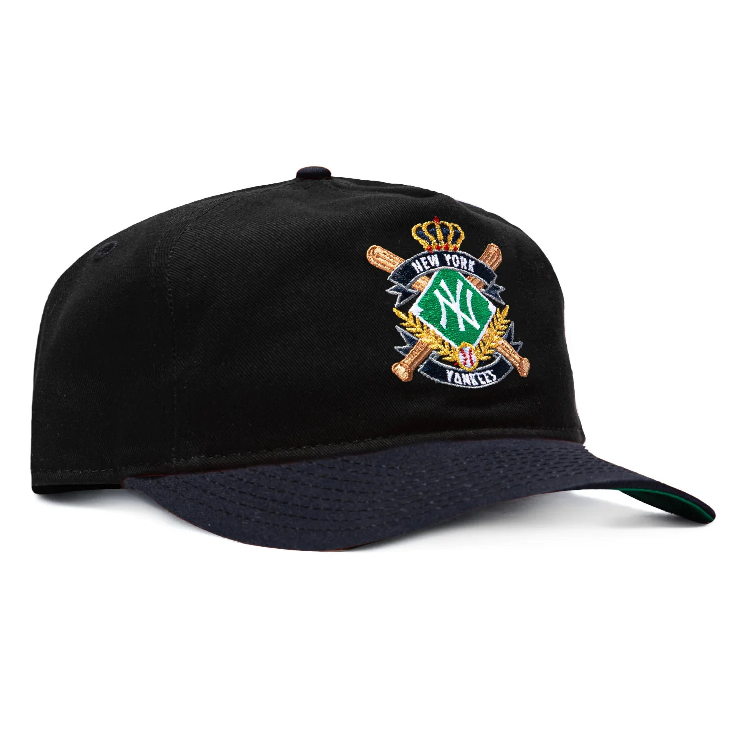 New Era 19Twenty MLB Crest New York Yankees Snapback Pre-curved Hat - Black, Navy