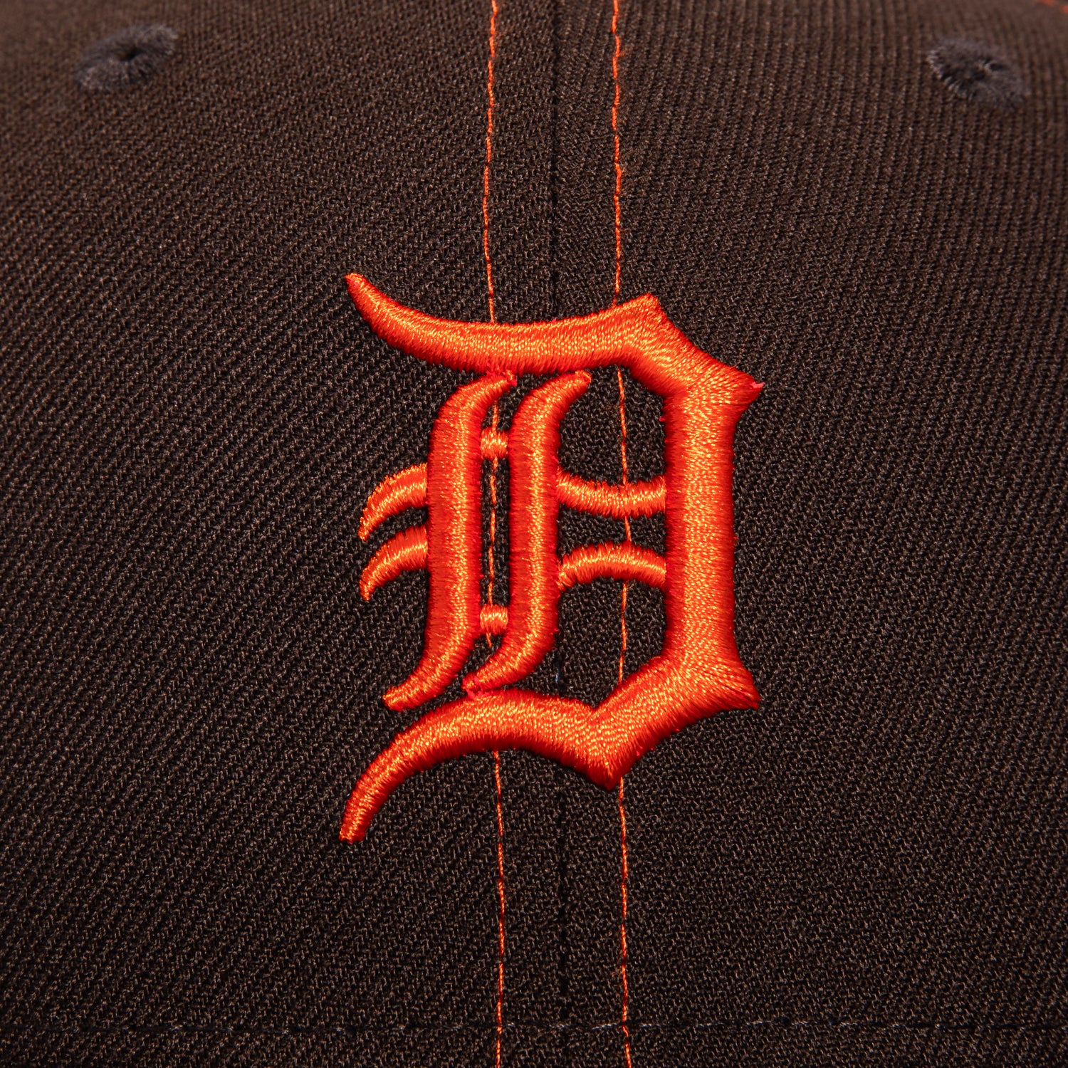 New Era 59Fifty Contrast Stitch Detroit Tigers 2005 All Star Game Patch Hat - Brown, Orange - Image 4