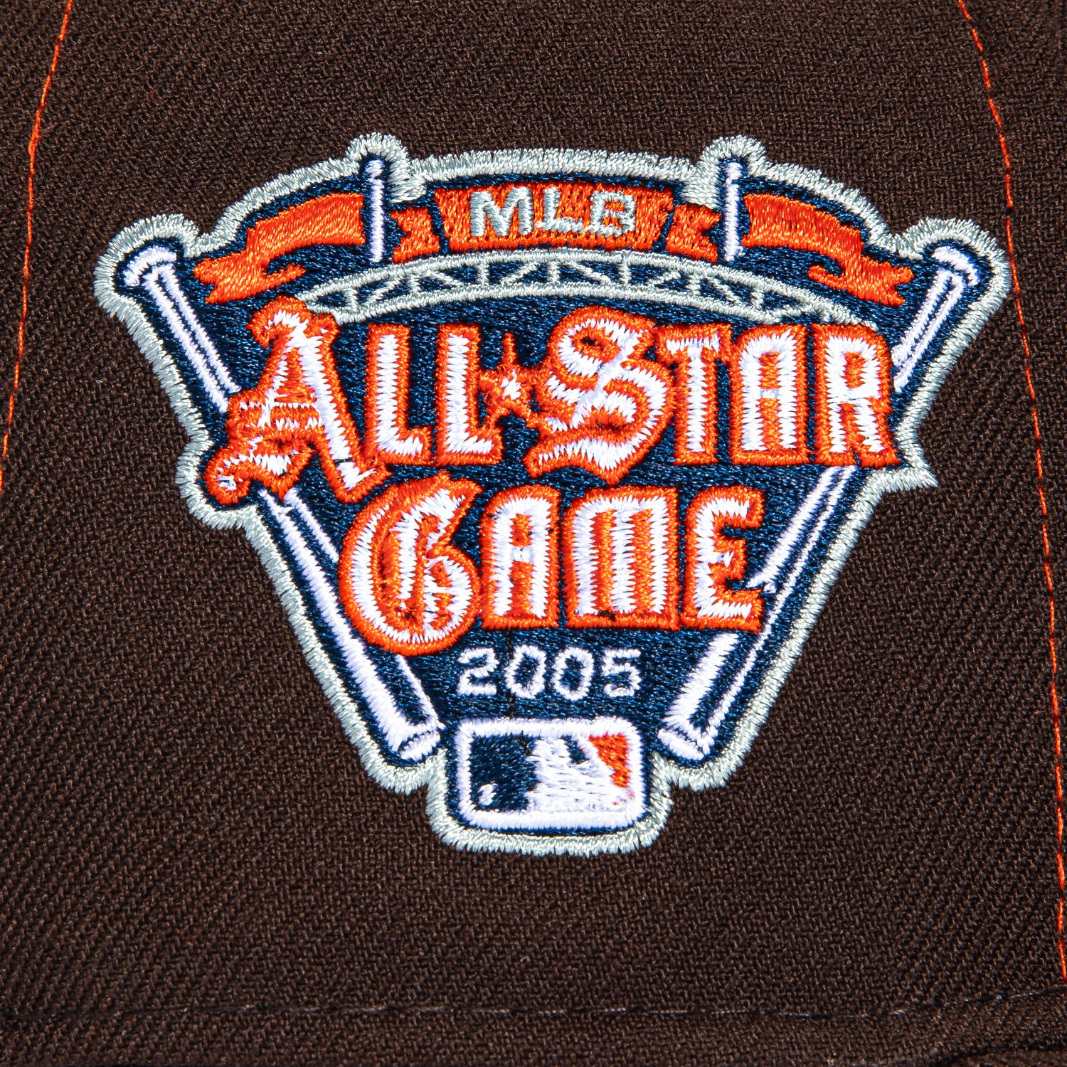 New Era 59Fifty Contrast Stitch Detroit Tigers 2005 All Star Game Patch Hat - Brown, Orange - Image 5
