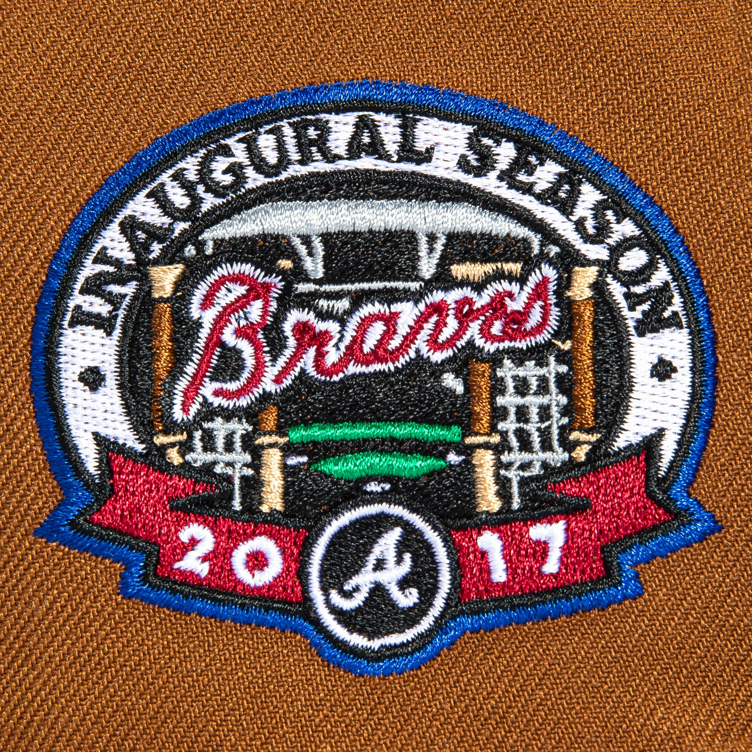 New Era 59Fifty Just Desserts Atlanta Braves 2017 Inaugural Patch Hat - Brown, Green - Image 5