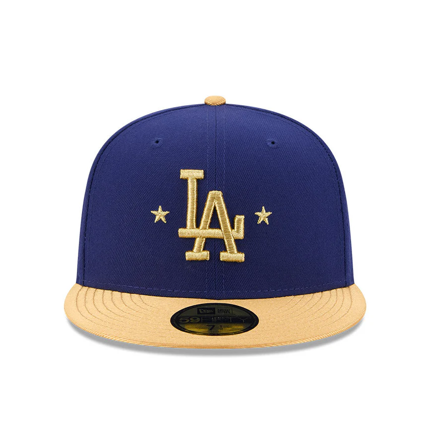 New Era 59Fifty Los Angeles Dodgers 2025 World Series Patch Gold Hat - Royal, Gold - Image 2