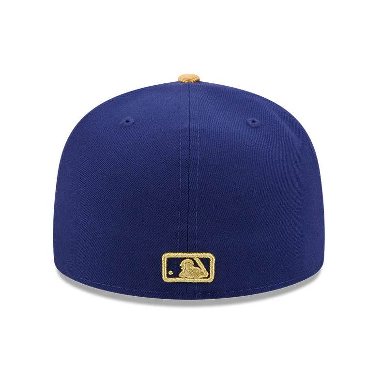 New Era 59Fifty Los Angeles Dodgers 2025 World Series Patch Gold Hat - Royal, Gold - Image 4