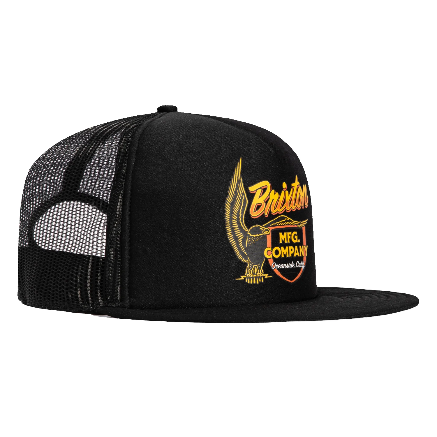 Brixton Highline Mesh Snapback Trucker Foam Hat - Black