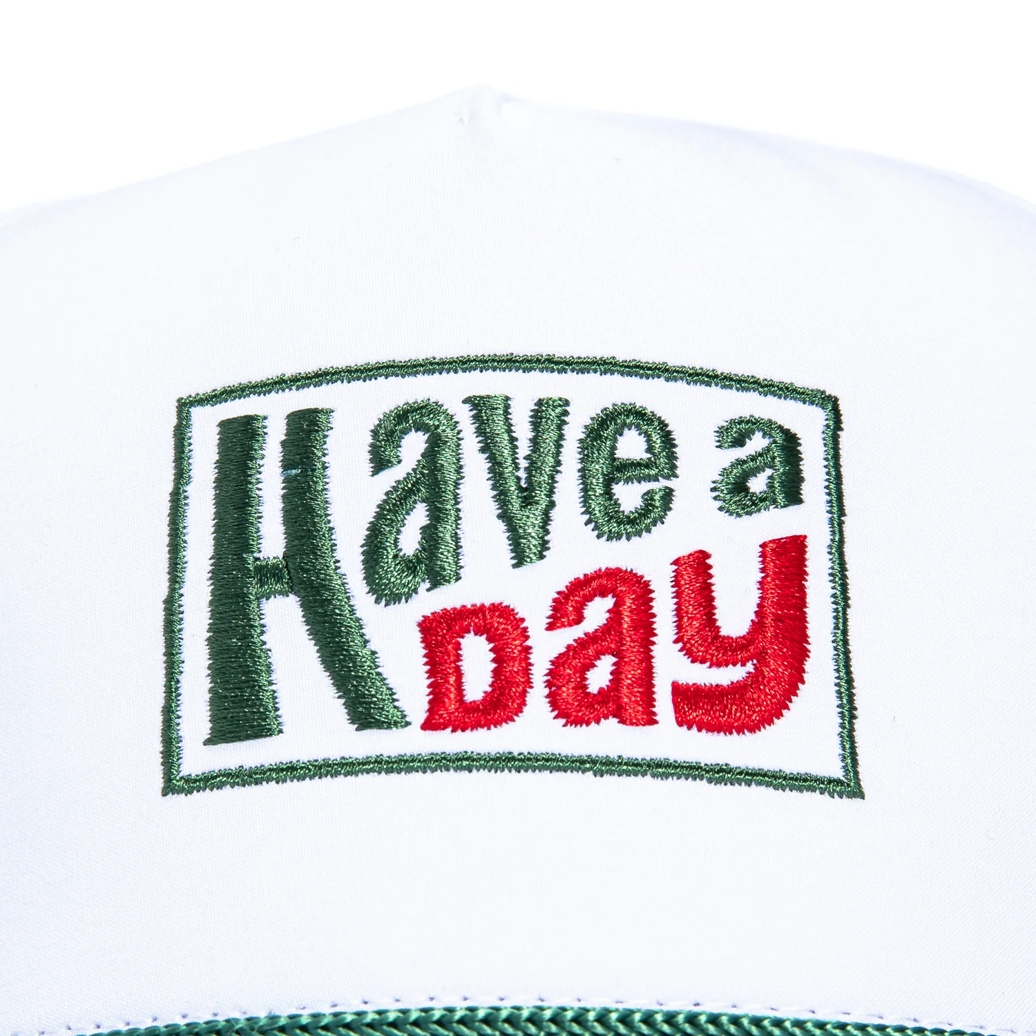 Breezy Golf Have A Day Retro Rope Snapback Hat - White - Image 3