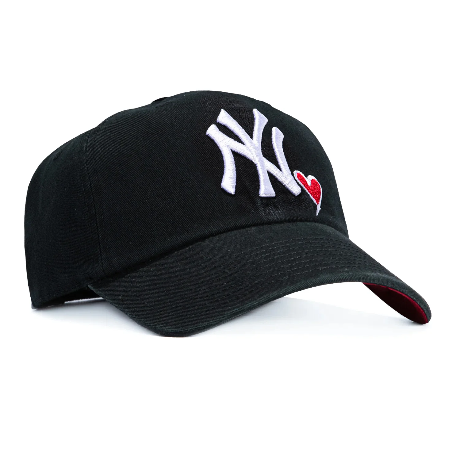 47 Brand New York Yankees Icon Heart Cleanup Adjustable Hat - Black