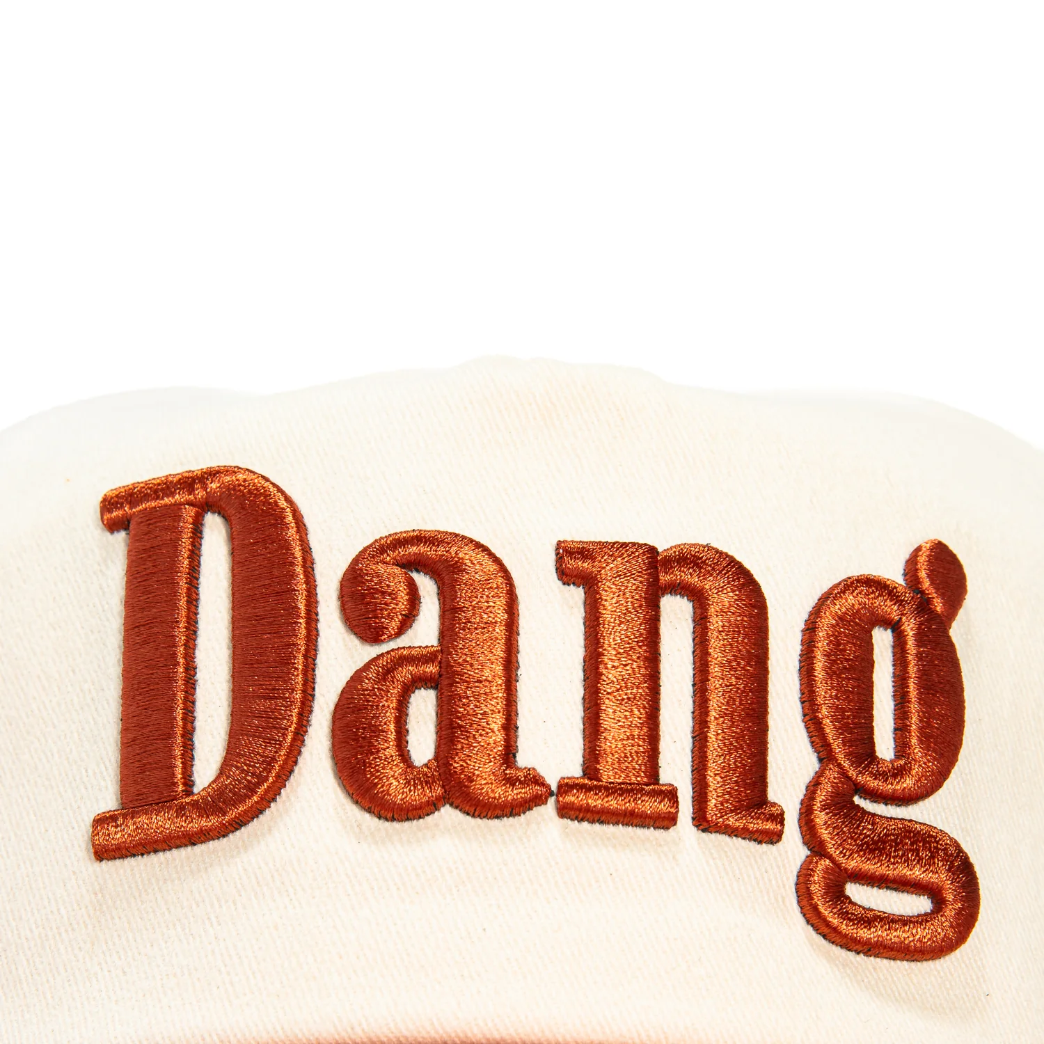 Communal Cowboy Dang Snapback Hat - White, Burnt Orange - Image 3
