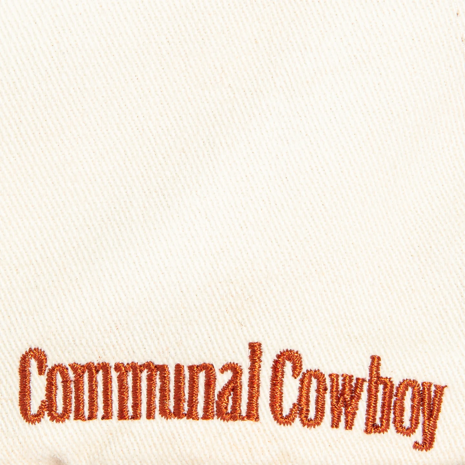 Communal Cowboy Dang Snapback Hat - White, Burnt Orange - Image 4