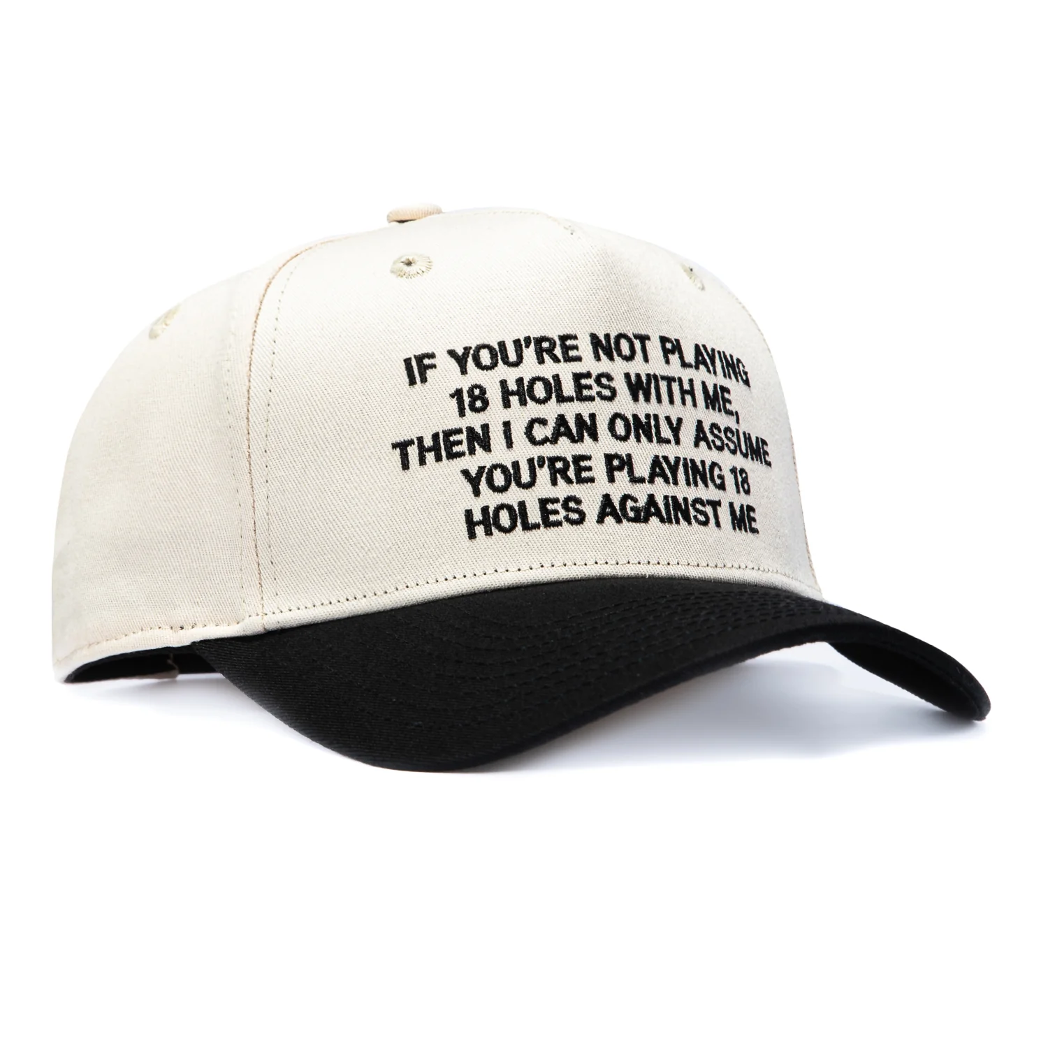 Devereux Phrase Adjustable Snapback Hat - Cream