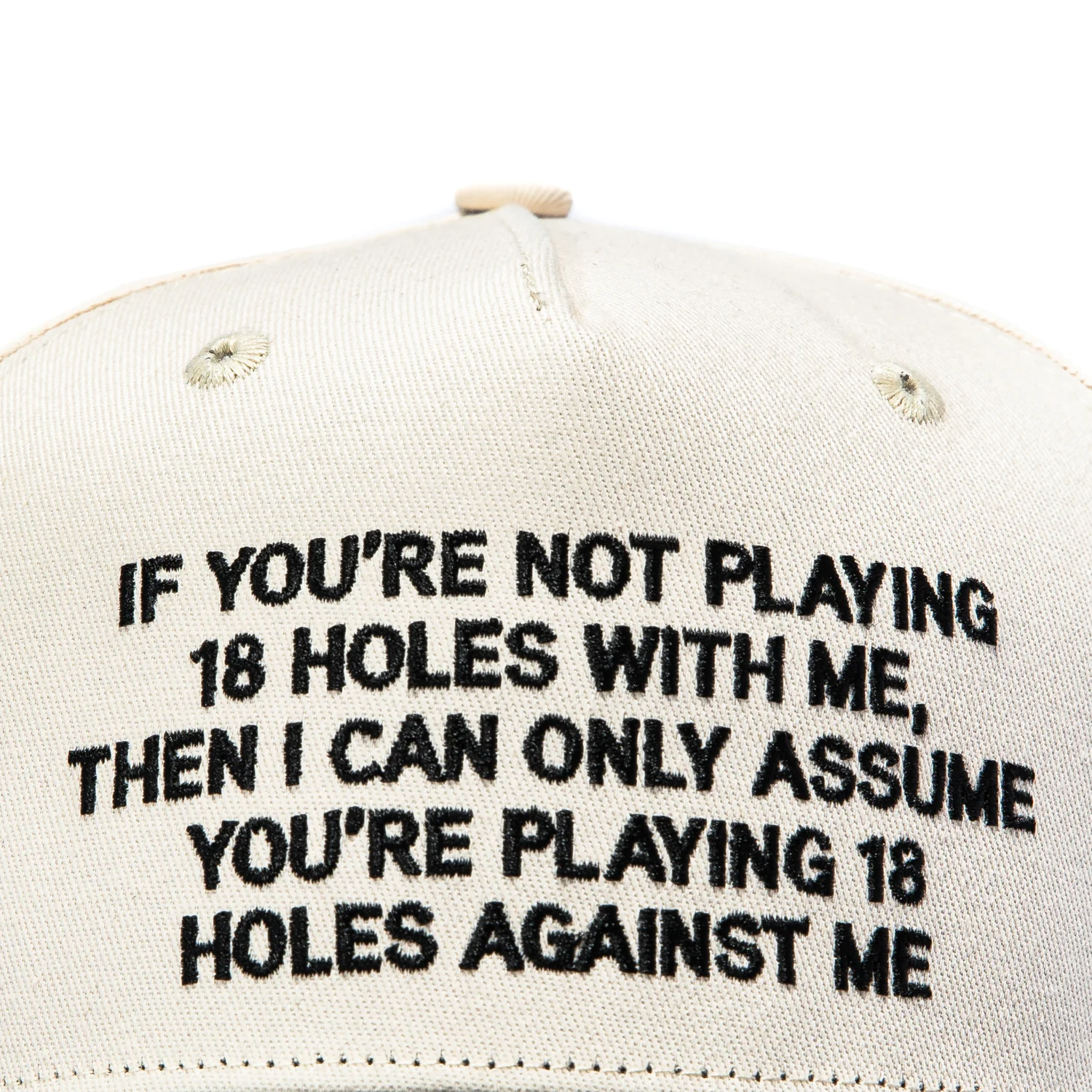 Devereux Phrase Adjustable Snapback Hat - Cream - Image 3