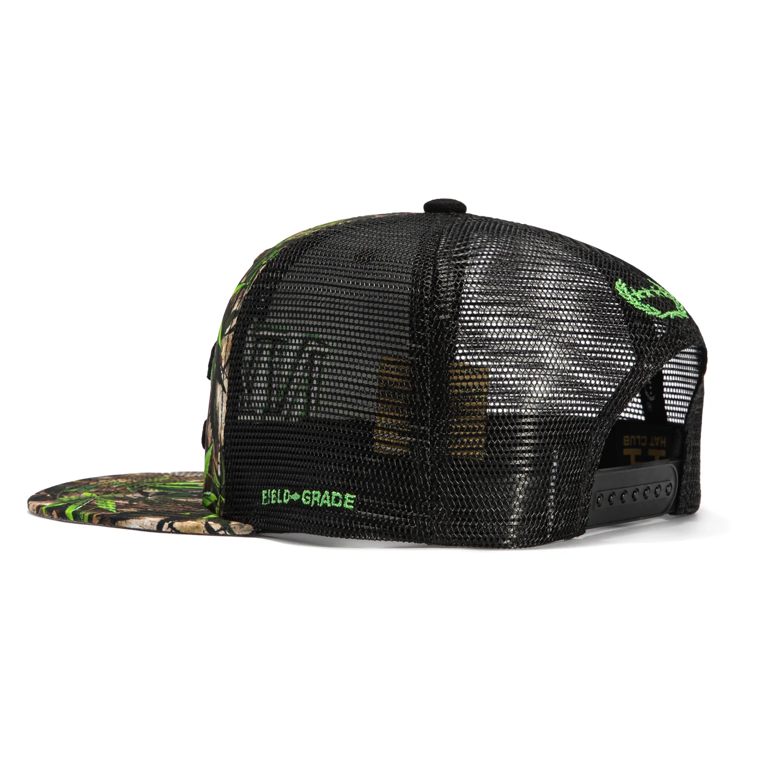 Field Grade New York City NYC Hat Club Logo Patch Trucker Snapback Hat - Realtree - Image 2