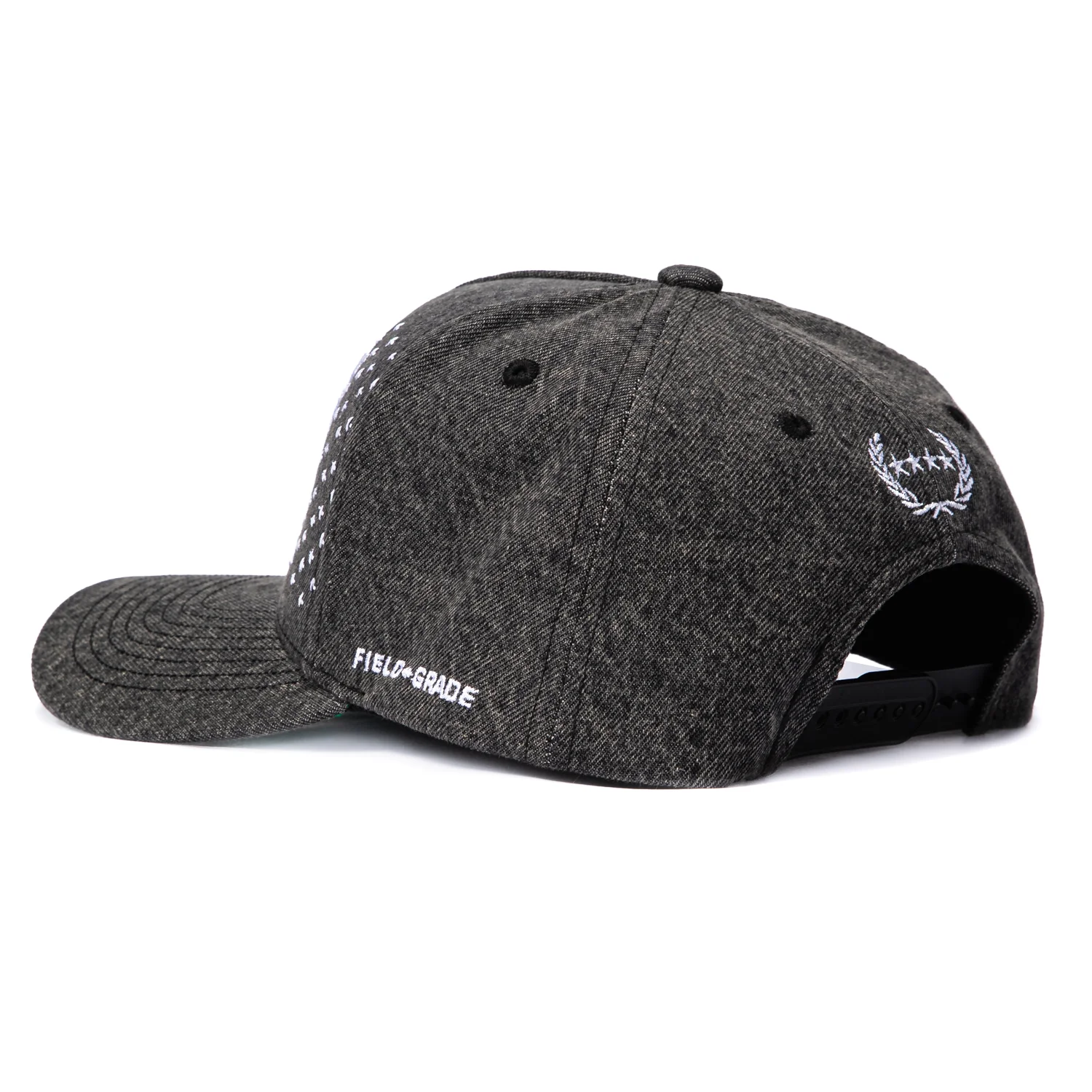 Field Grade Road to Nowhere Snapback Hat - Black Denim - Image 2