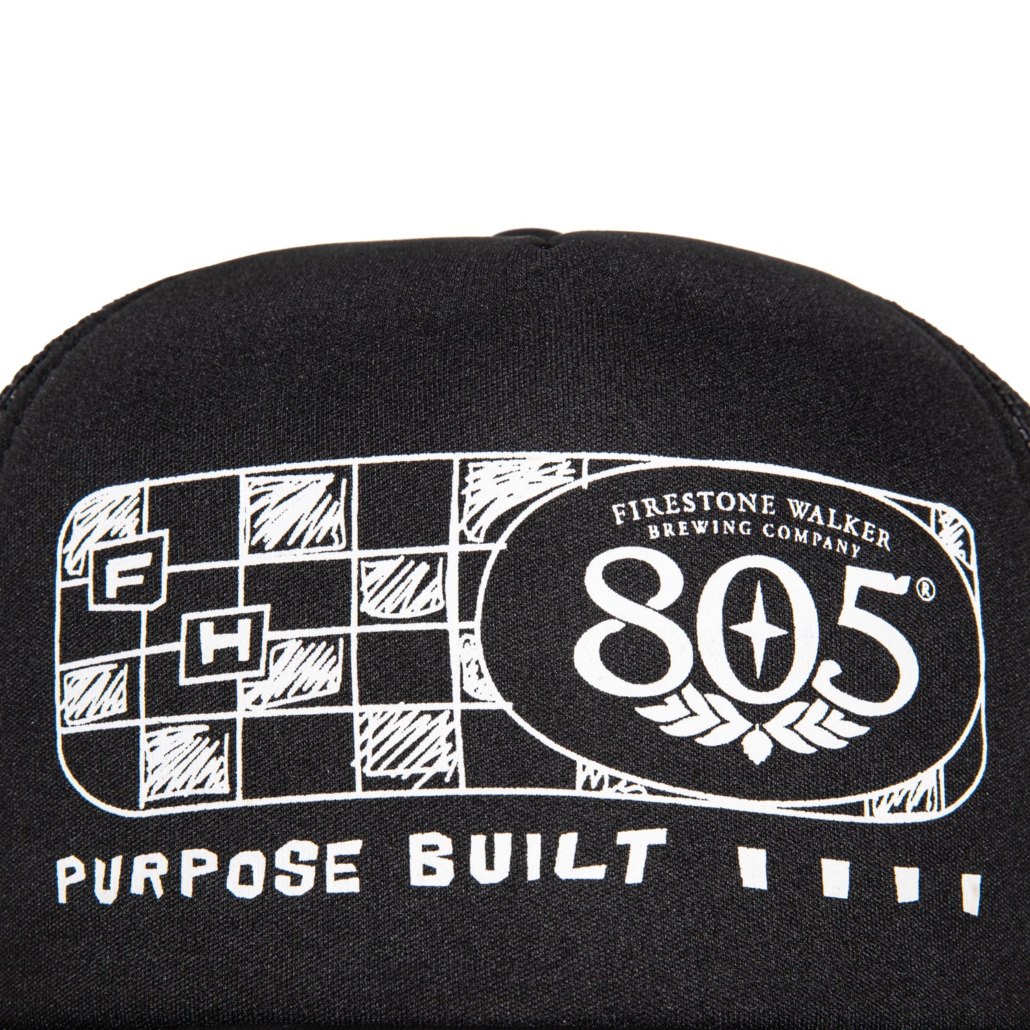 Fasthouse 805 Purpose Built Trucker Foam Snapback Hat - Black - Image 3