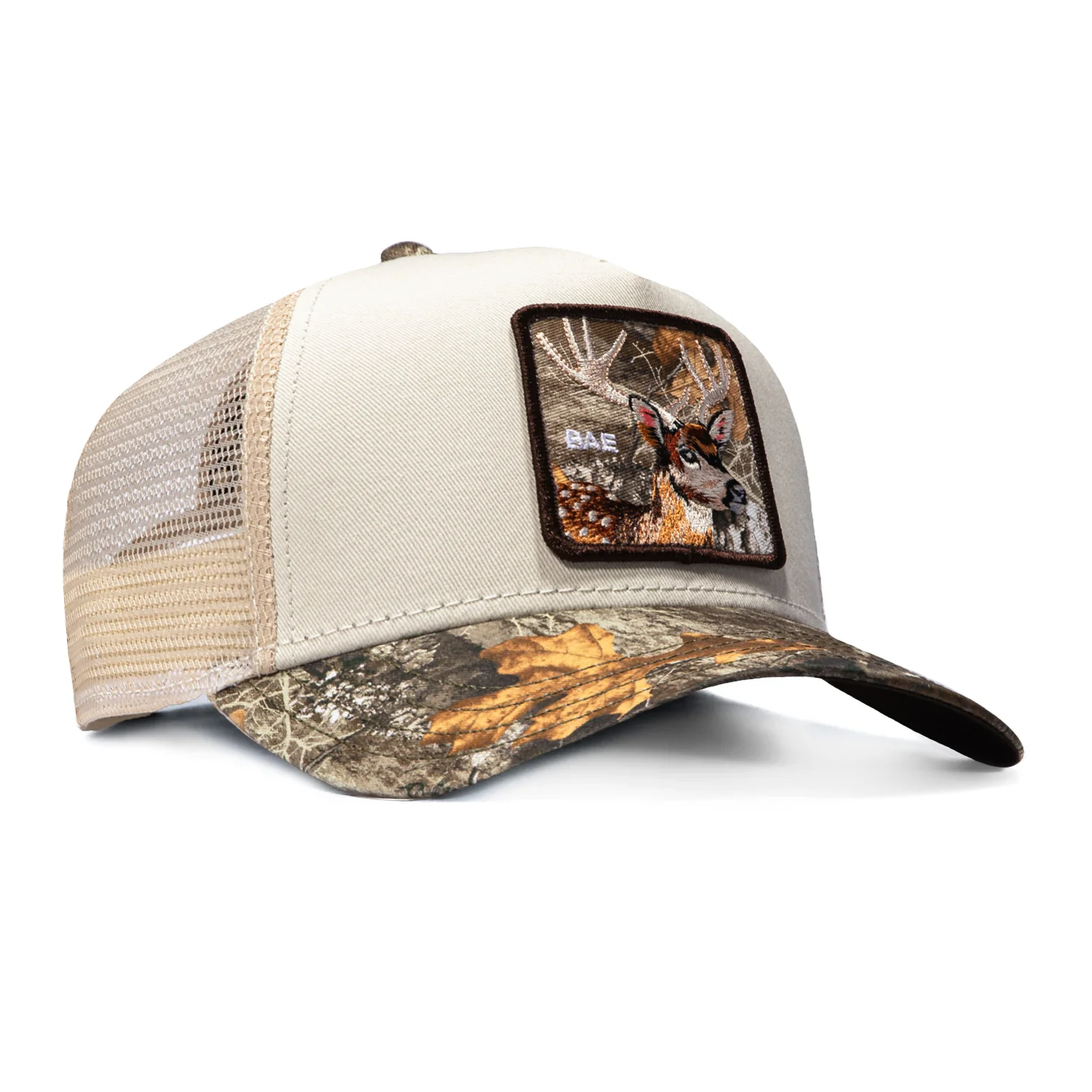 Goorin Bros Bae Doe Adjustable Snapback Trucker Hat - White, Realtree Camo