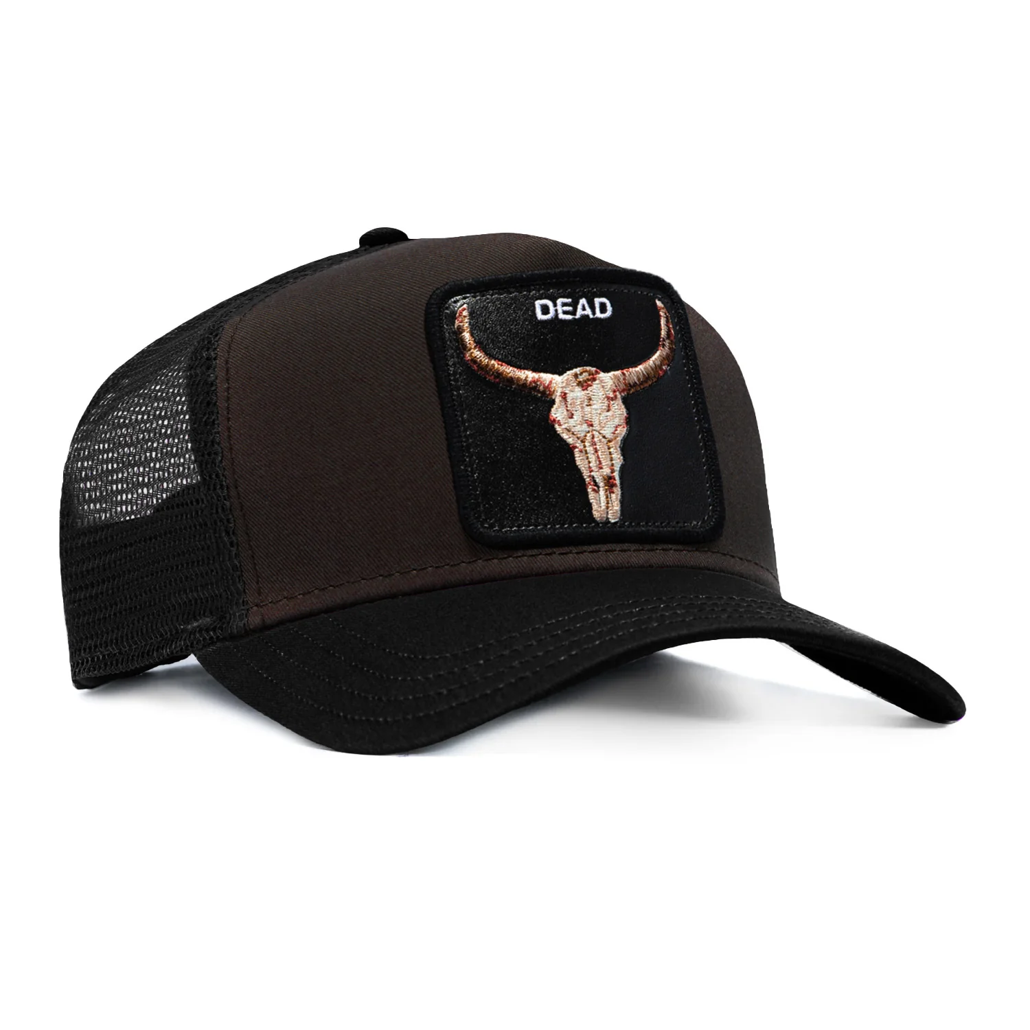 Goorin Bros Dead Skull Adjustable Snapback Trucker Hat - Brown, Black