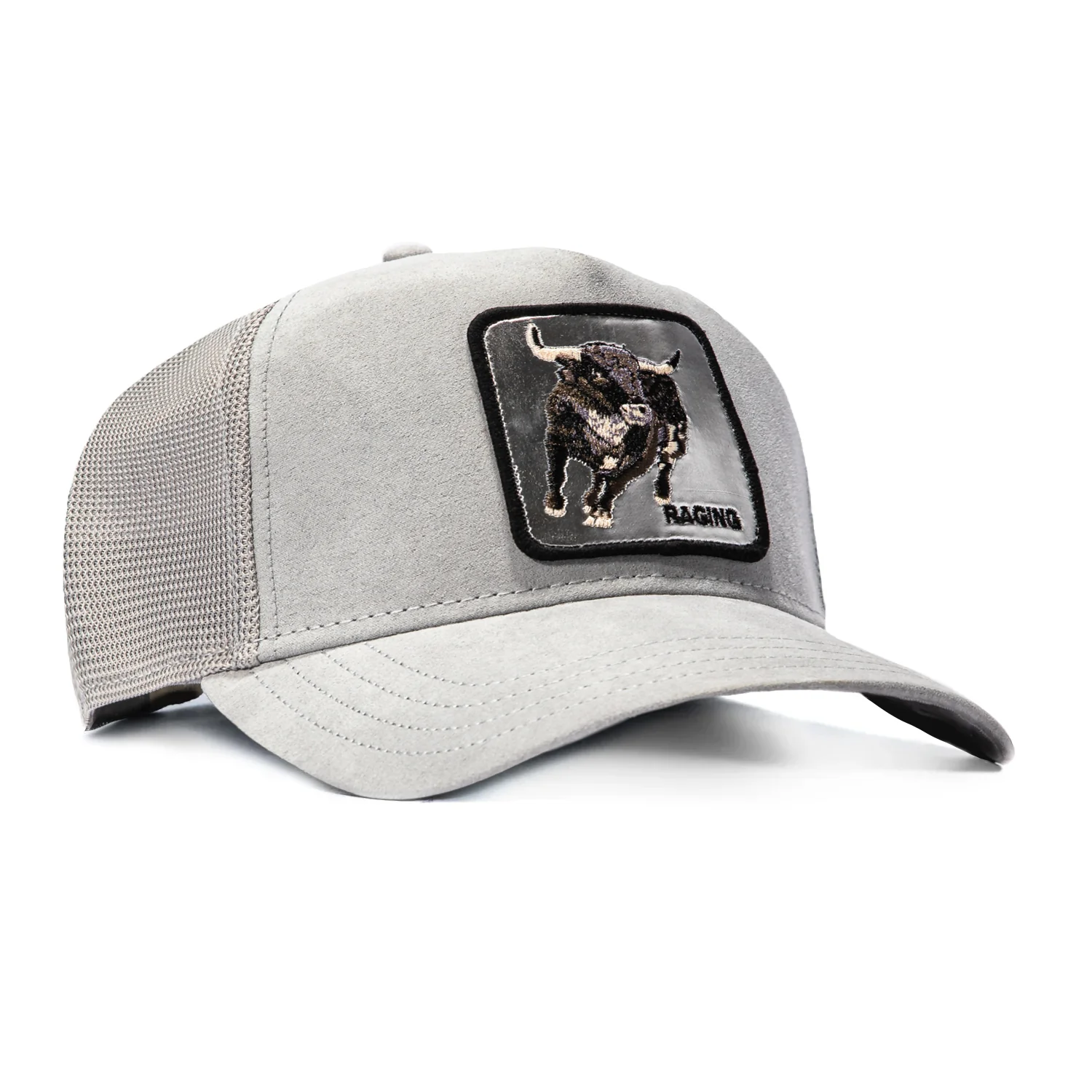 Goorin Bros Silver Raging Bull Adjustable Snapback Trucker Hat - Grey