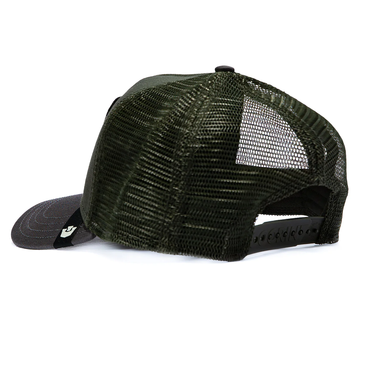 Goorin Bros Strength Panther Adjustable Snapback Trucker Hat - Olive, Grey - Image 2