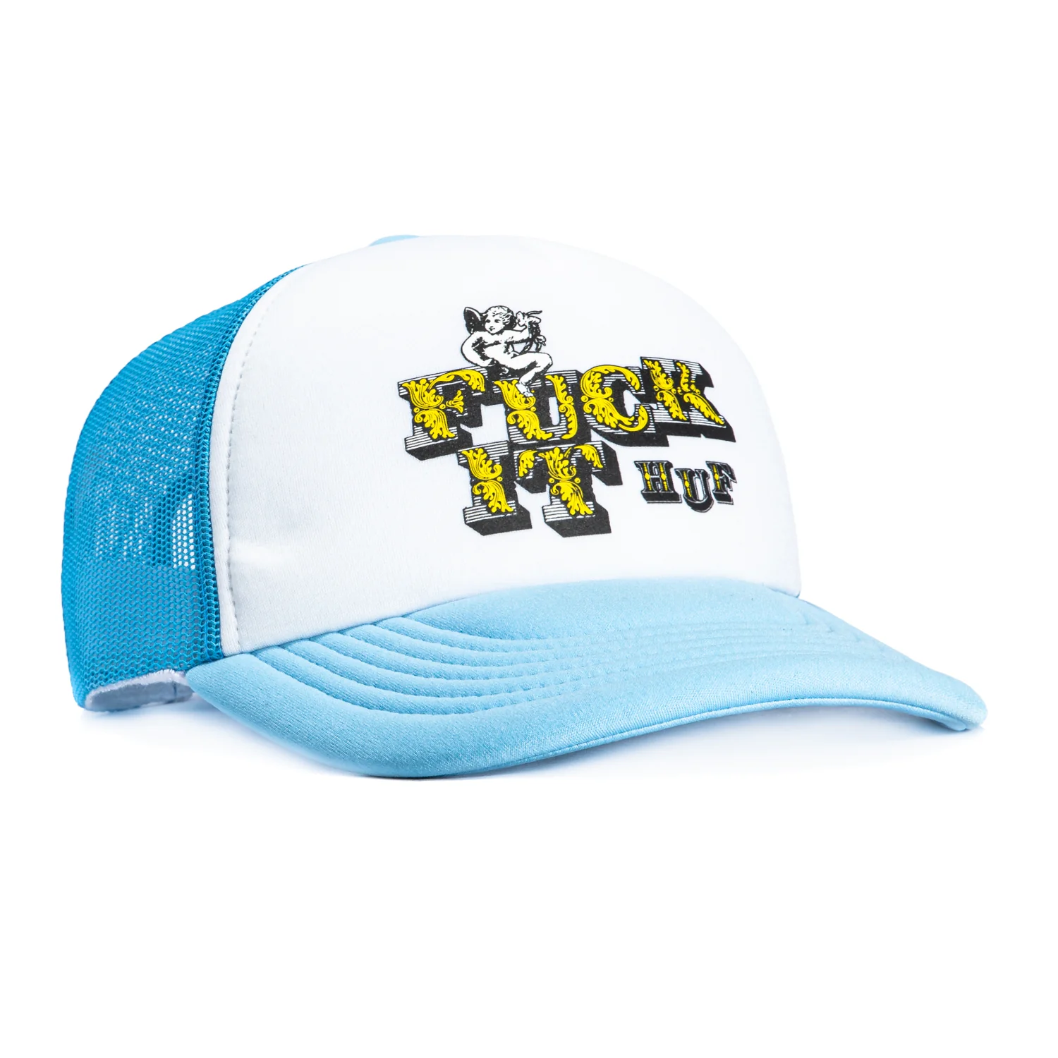 Huf Divine Trucker Snapback Hat - Light Blue