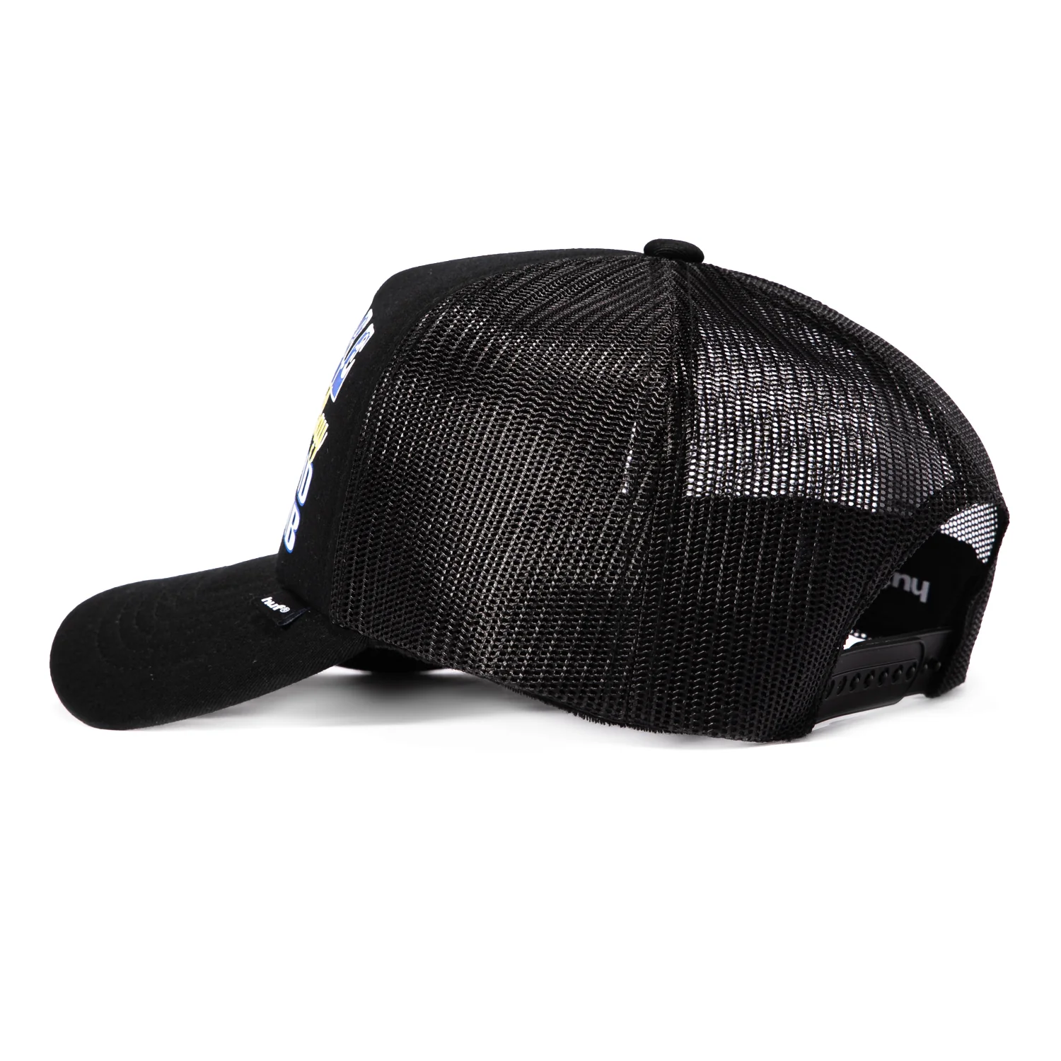 Huf Mac Dre Legend of the Bay Trucker Snapback Hat - Black - Image 2