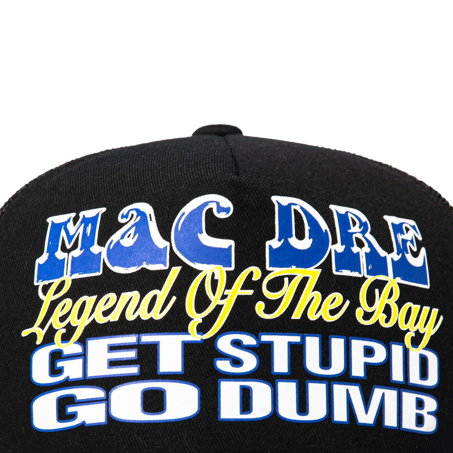 Huf Mac Dre Legend of the Bay Trucker Snapback Hat - Black - Image 3