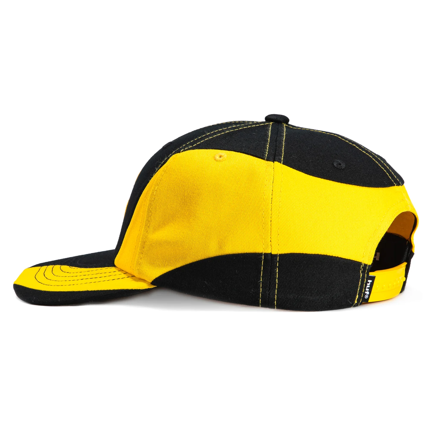 Huf Sector Biohazard Snapback Hat - Black & Yellow - Image 2
