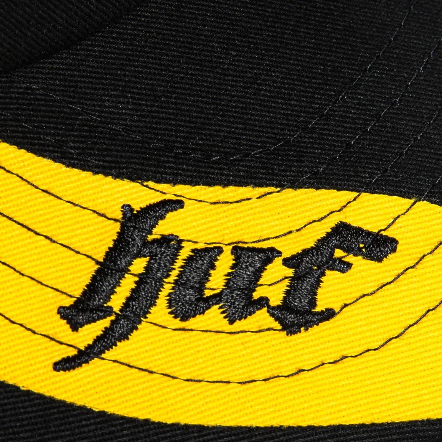 Huf Sector Biohazard Snapback Hat - Black & Yellow - Image 4