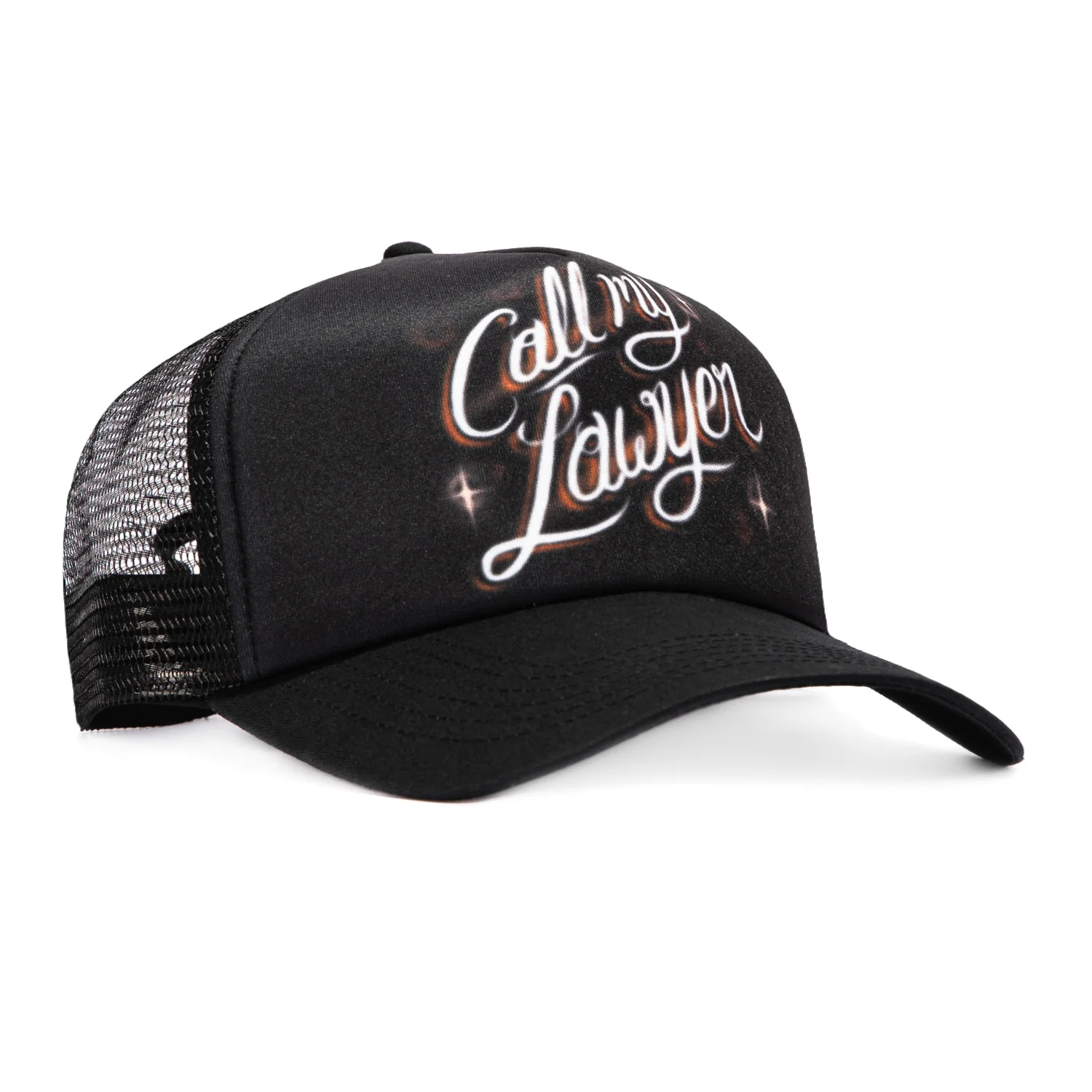 Market Studios Call My Lawyer Trucker Snapback Hat - Black