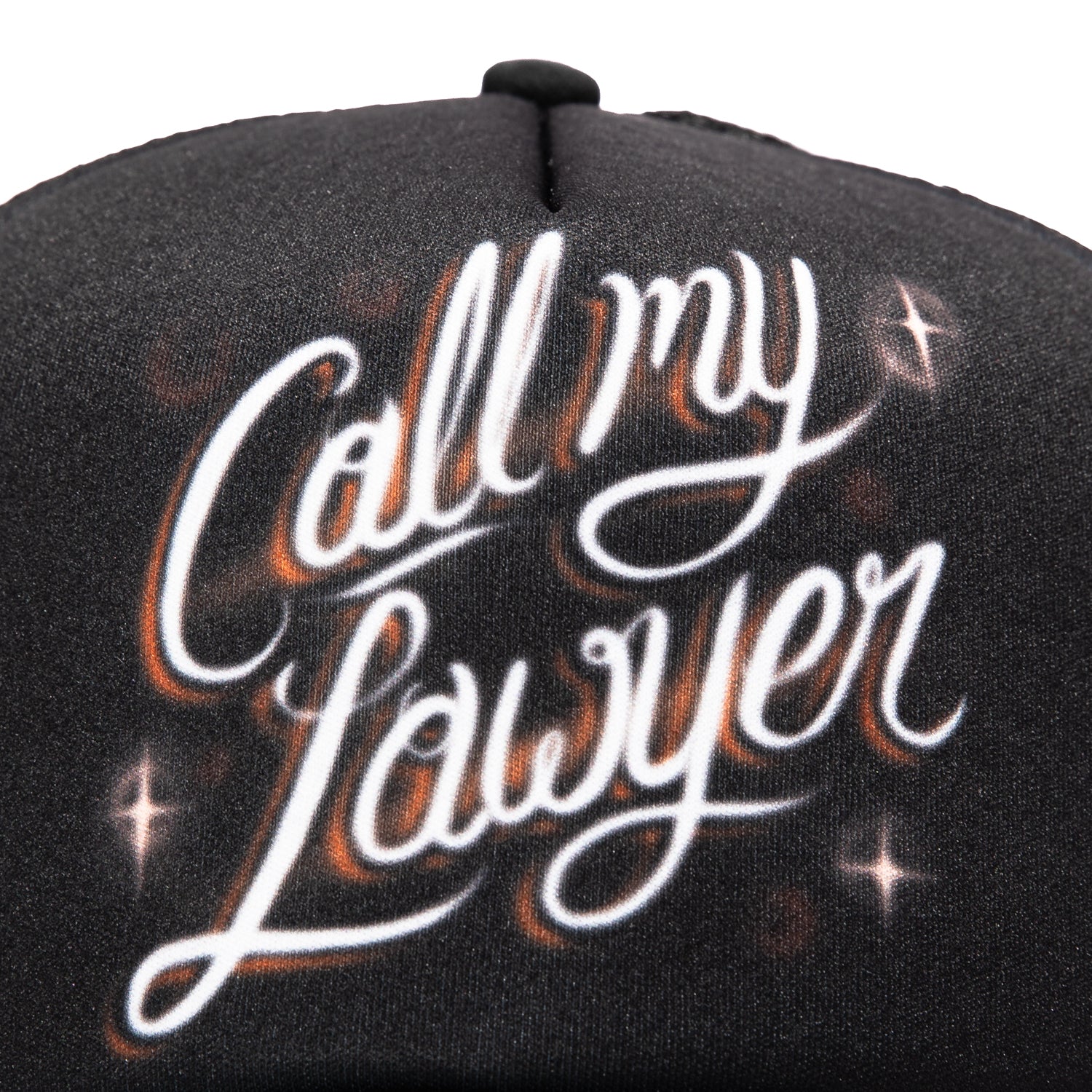 Market Studios Call My Lawyer Trucker Snapback Hat - Black - Image 3