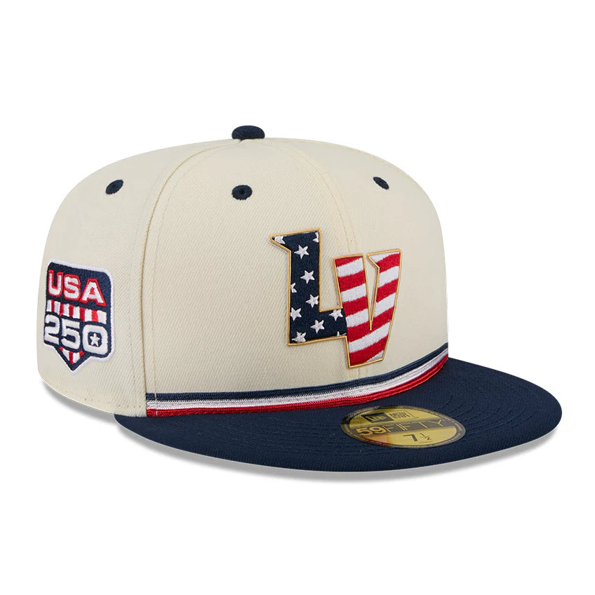New Era 59Fifty 2026 MLB 4th of July Las Vegas Aviators 250th Anniversary Patch Hat - White, Royal