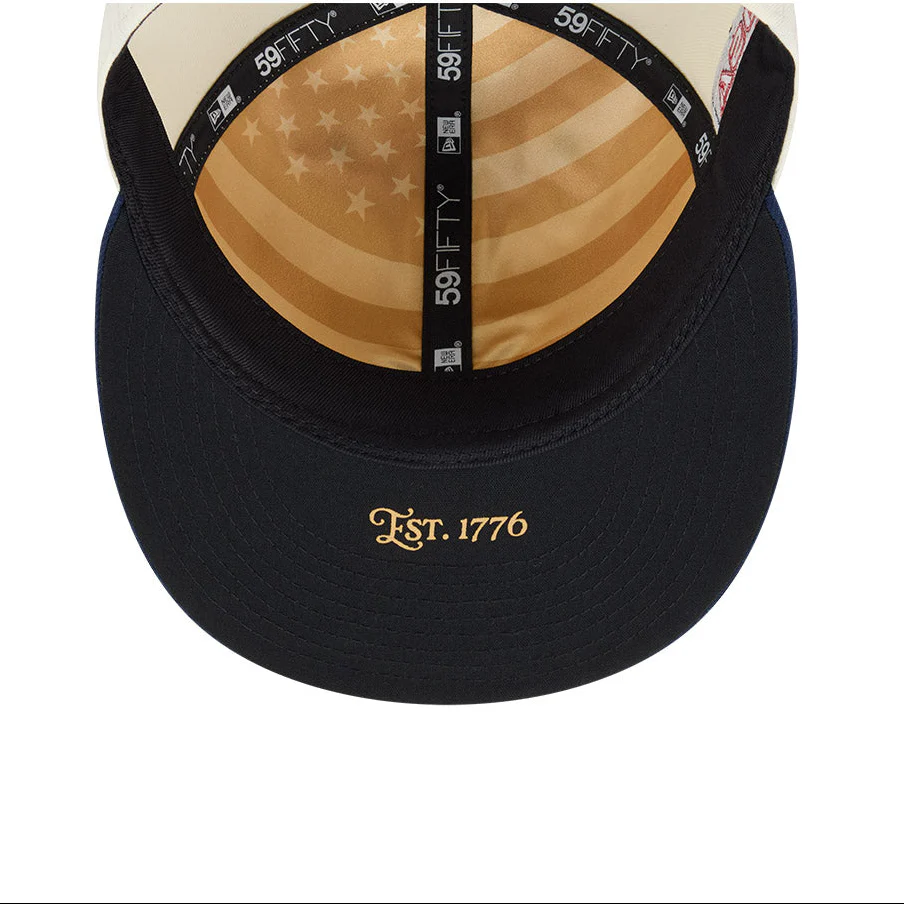 New Era 59Fifty 2026 MLB 4th of July Las Vegas Aviators 250th Anniversary Patch Hat - White, Royal - Image 5