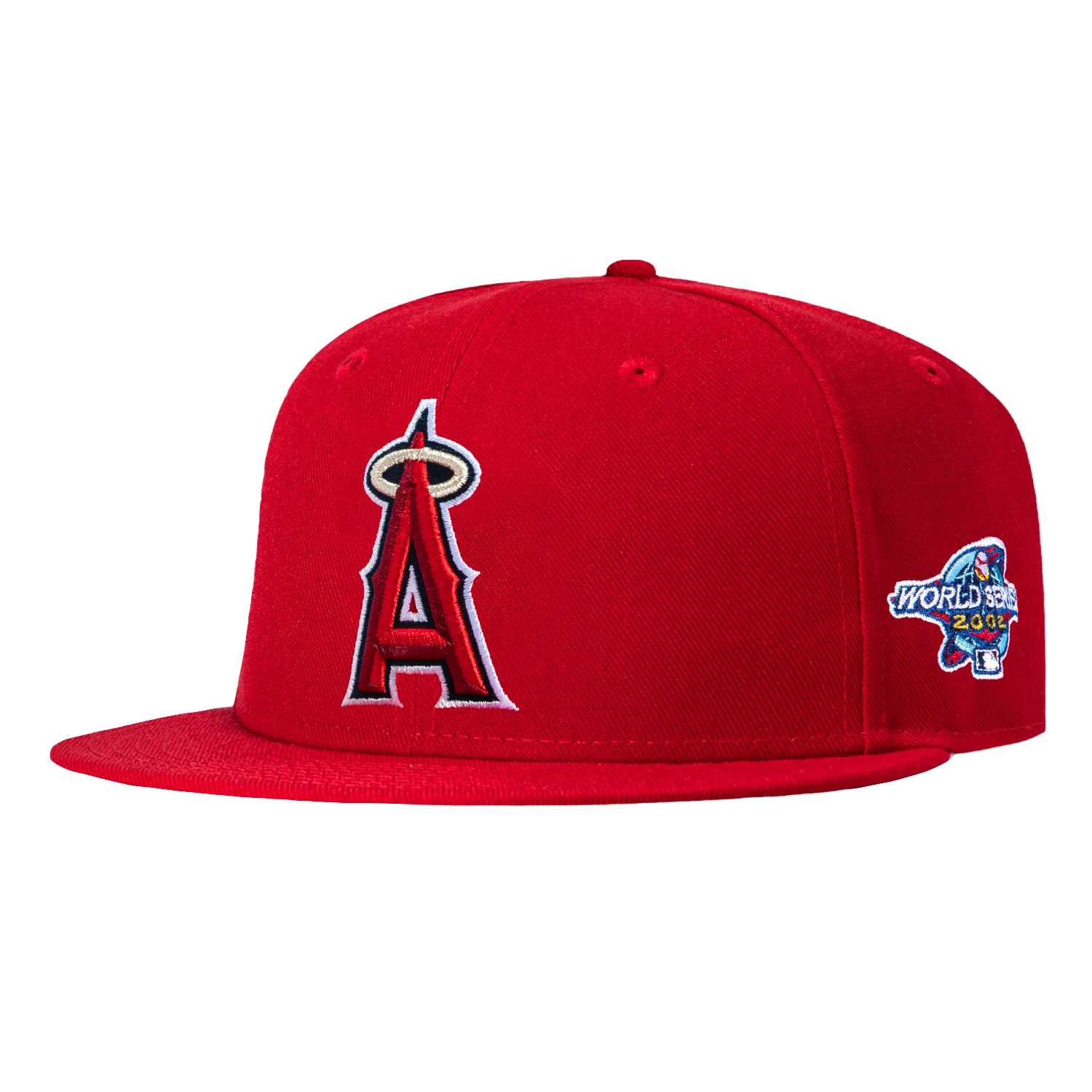 New Era 59Fifty Los Angeles Angels 2002 World Series Patch Hat - Red