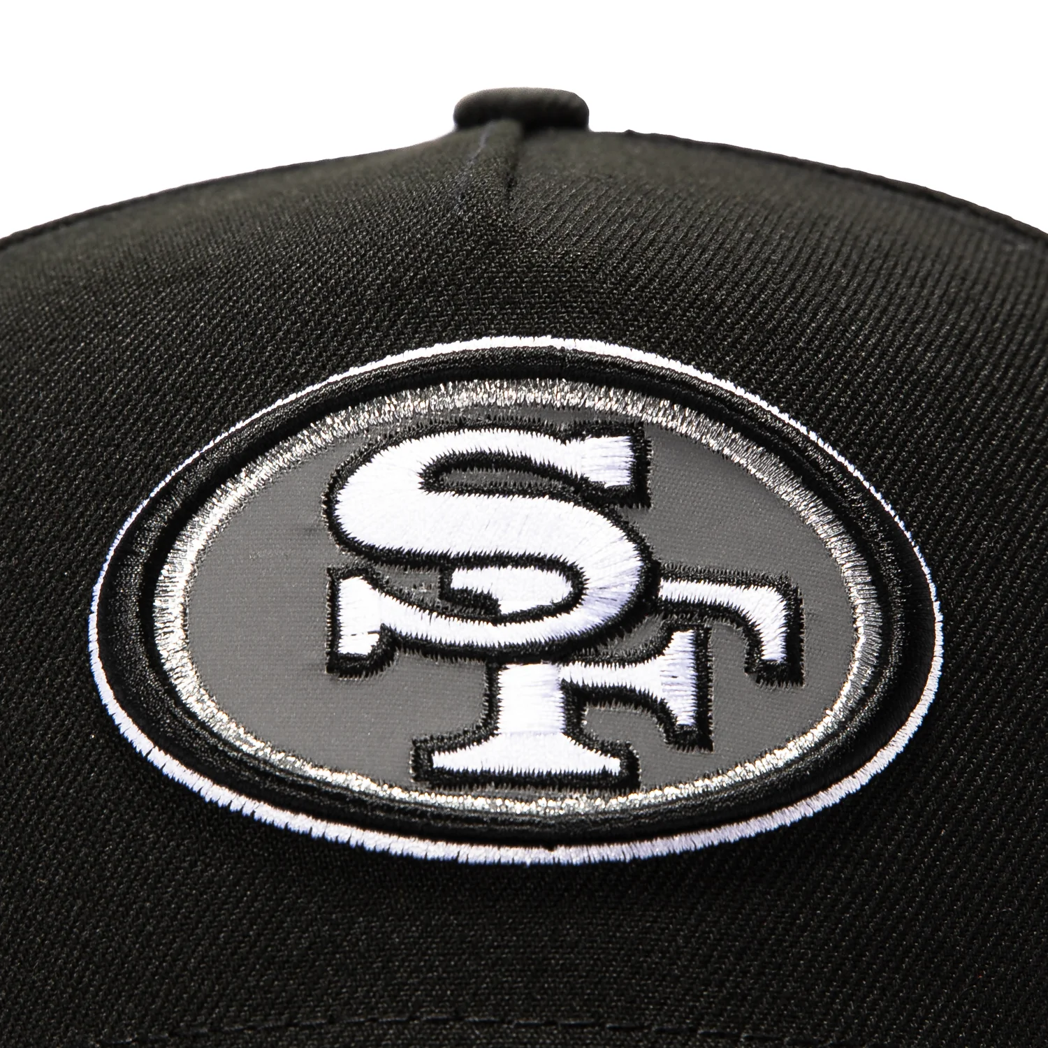 New Era 9Forty A-Frame Reflective San Francisco 49ers 60th Anniversary Patch Snapback Hat - Black - Image 4