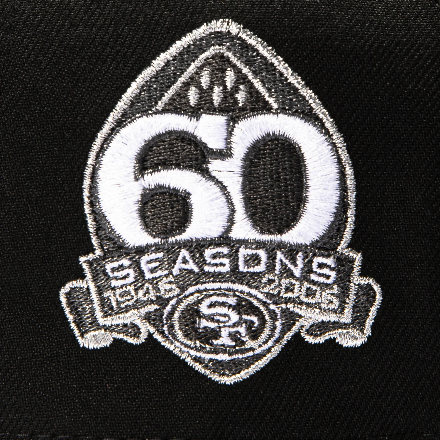 New Era 9Forty A-Frame Reflective San Francisco 49ers 60th Anniversary Patch Snapback Hat - Black - Image 5