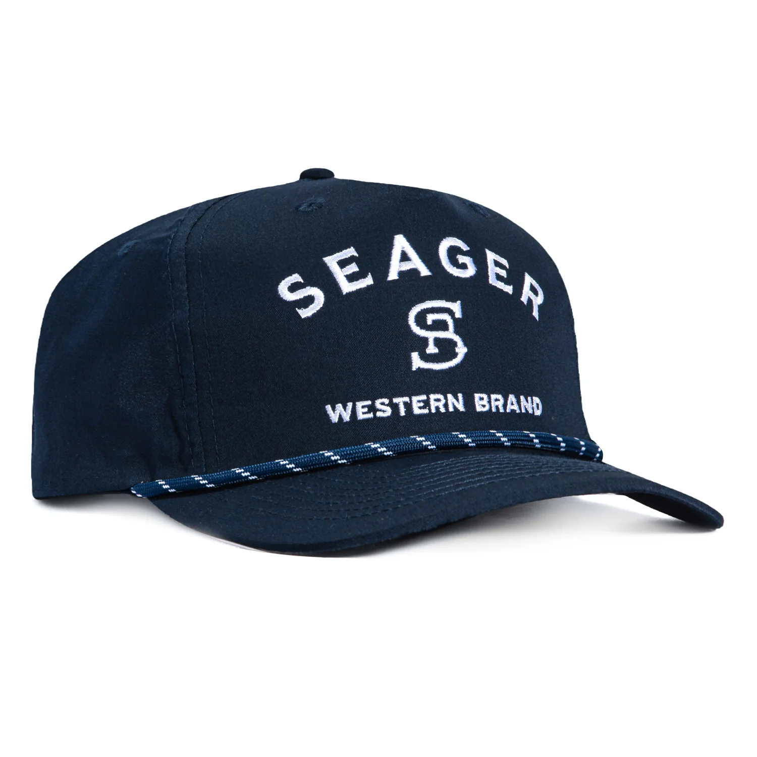Seager Western Brand Snapback Hat - Navy