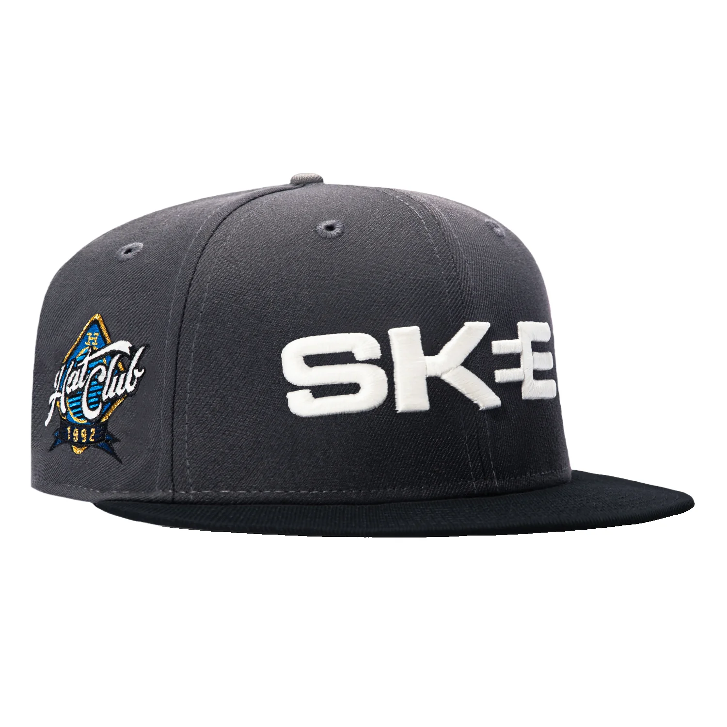 New Era 59Fifty Dj Skee Logo 1992 Hat Club Logo Patch Light Blue UV Hat - Graphite, Black