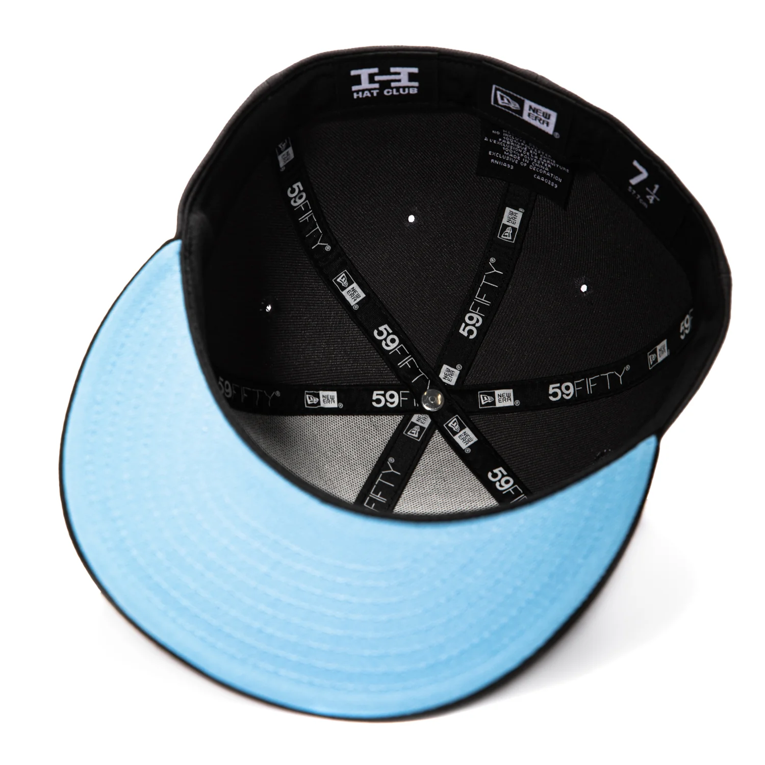 New Era 59Fifty Dj Skee Logo 1992 Hat Club Logo Patch Light Blue UV Hat - Graphite, Black - Image 2