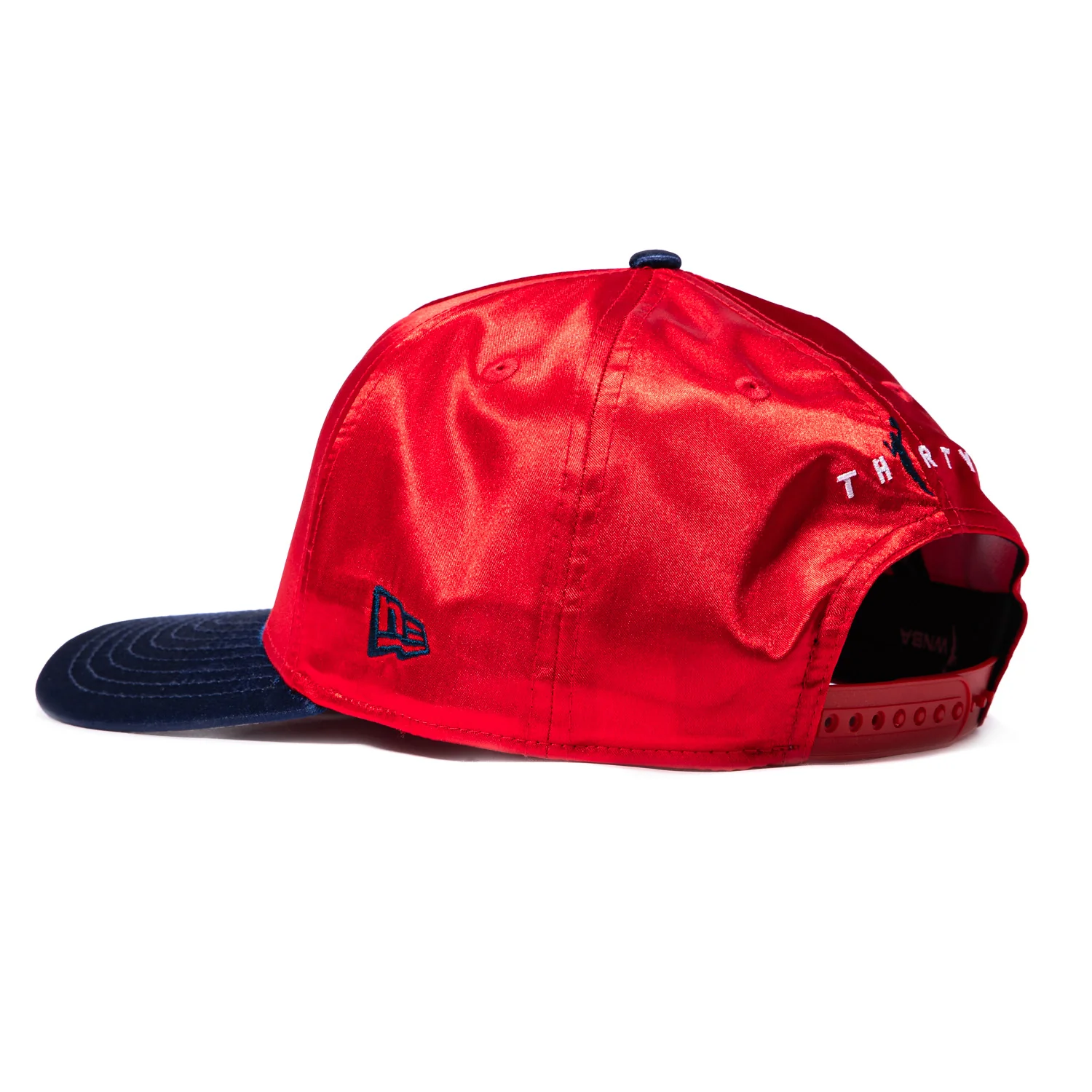 New Era 9Fifty A-Frame Indiana Fever State Patch Satin Snapback Rhinestone Hat - Red, Navy - Image 2
