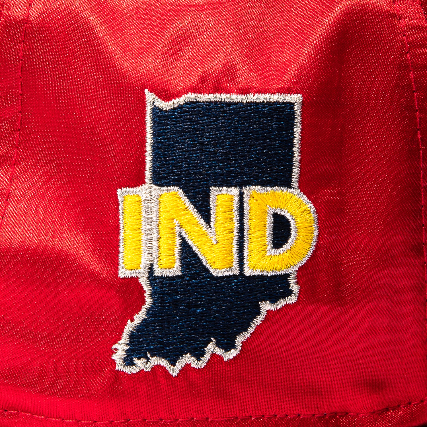 New Era 9Fifty A-Frame Indiana Fever State Patch Satin Snapback Rhinestone Hat - Red, Navy - Image 4
