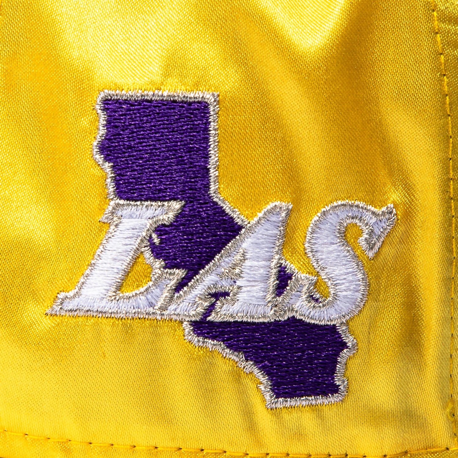 New Era 9Fifty A-Frame Los Angeles Sparks State Patch Satin Snapback Rhinestone Hat - Gold, Purple - Image 4