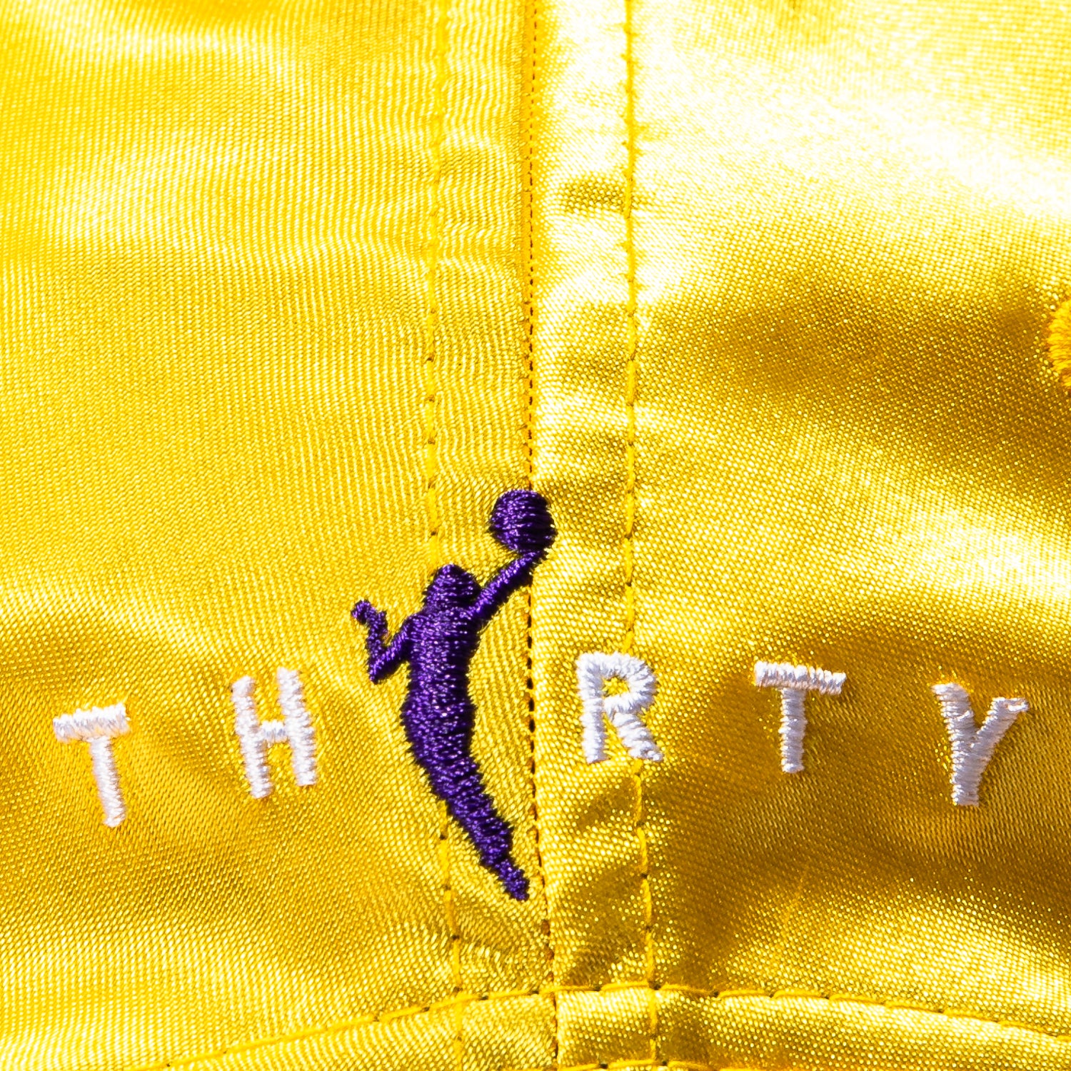 New Era 9Fifty A-Frame Los Angeles Sparks State Patch Satin Snapback Rhinestone Hat - Gold, Purple - Image 5
