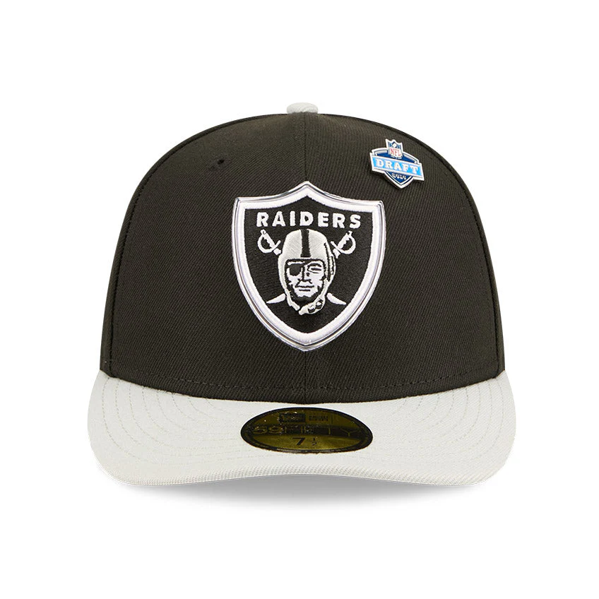 New Era 59Fifty 2026 NFL Draft Las Vegas Raiders Hat - Black, Grey - Image 3