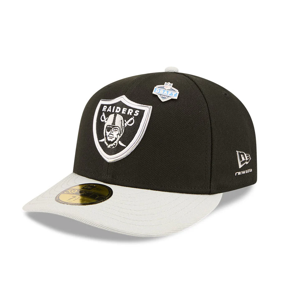 New Era 59Fifty 2026 NFL Draft Las Vegas Raiders Hat - Black, Grey - Image 4