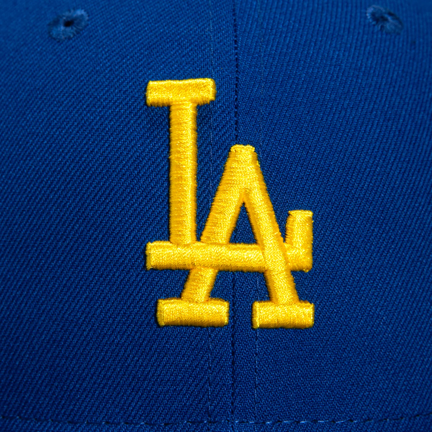 New Era 59Fifty Los Angeles Dodgers 50th Anniversary Patch Hat - Royal, Gold - Image 4