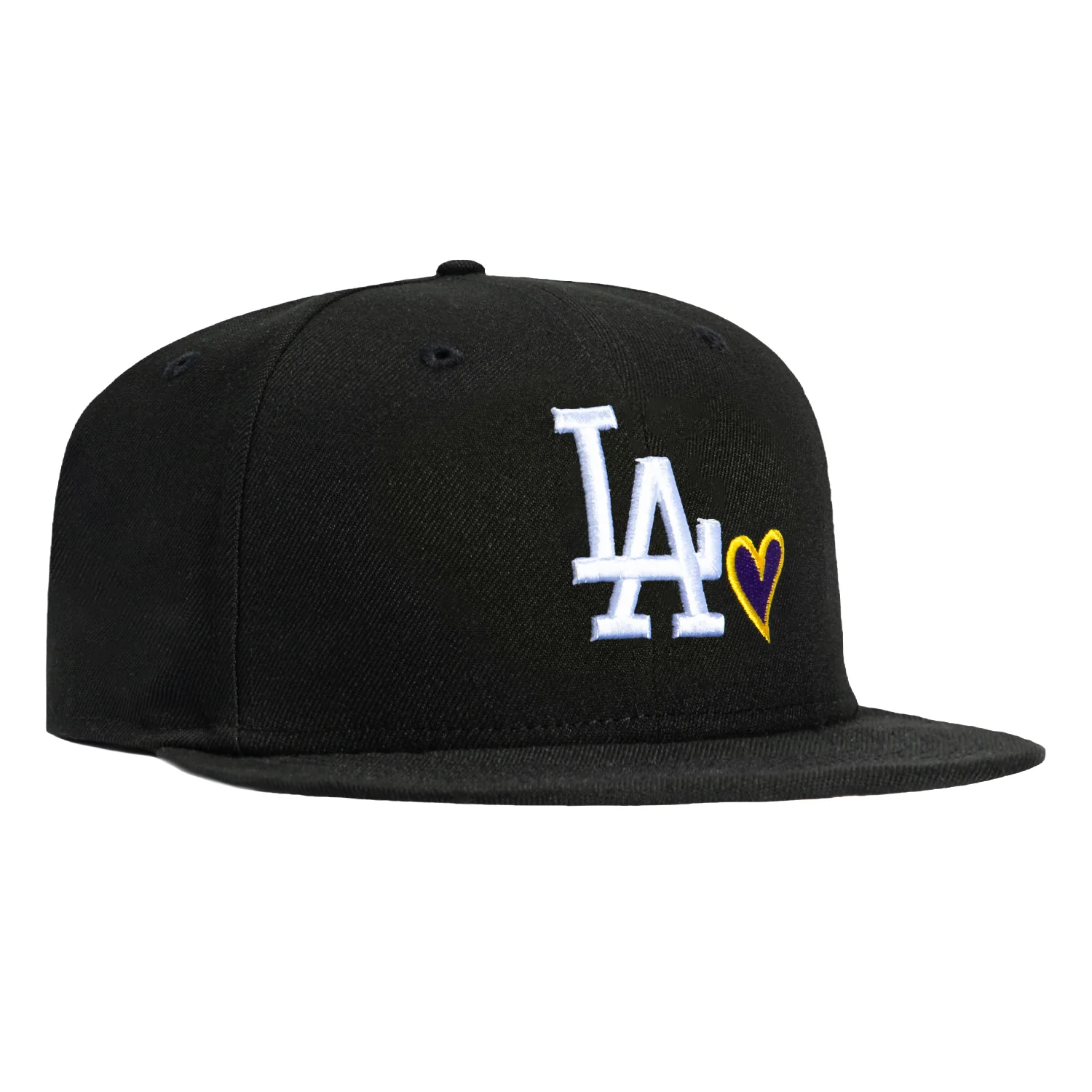 New Era 59Fifty Los Angeles Dodgers Heart Hat - Black, Purple, Gold
