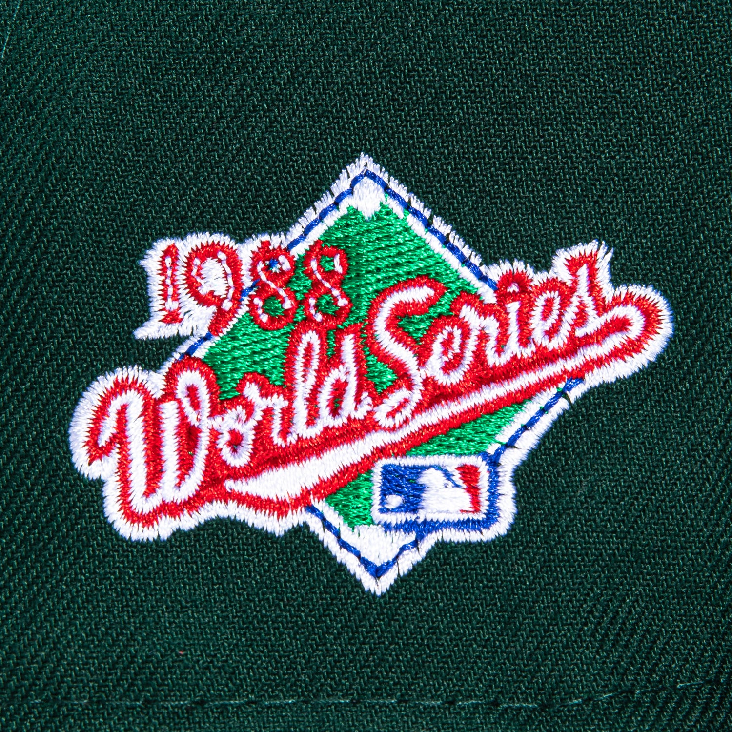 New Era 59Fifty Los Angeles Dodgers 1988 World Series Patch Hat - Green, White - Image 5
