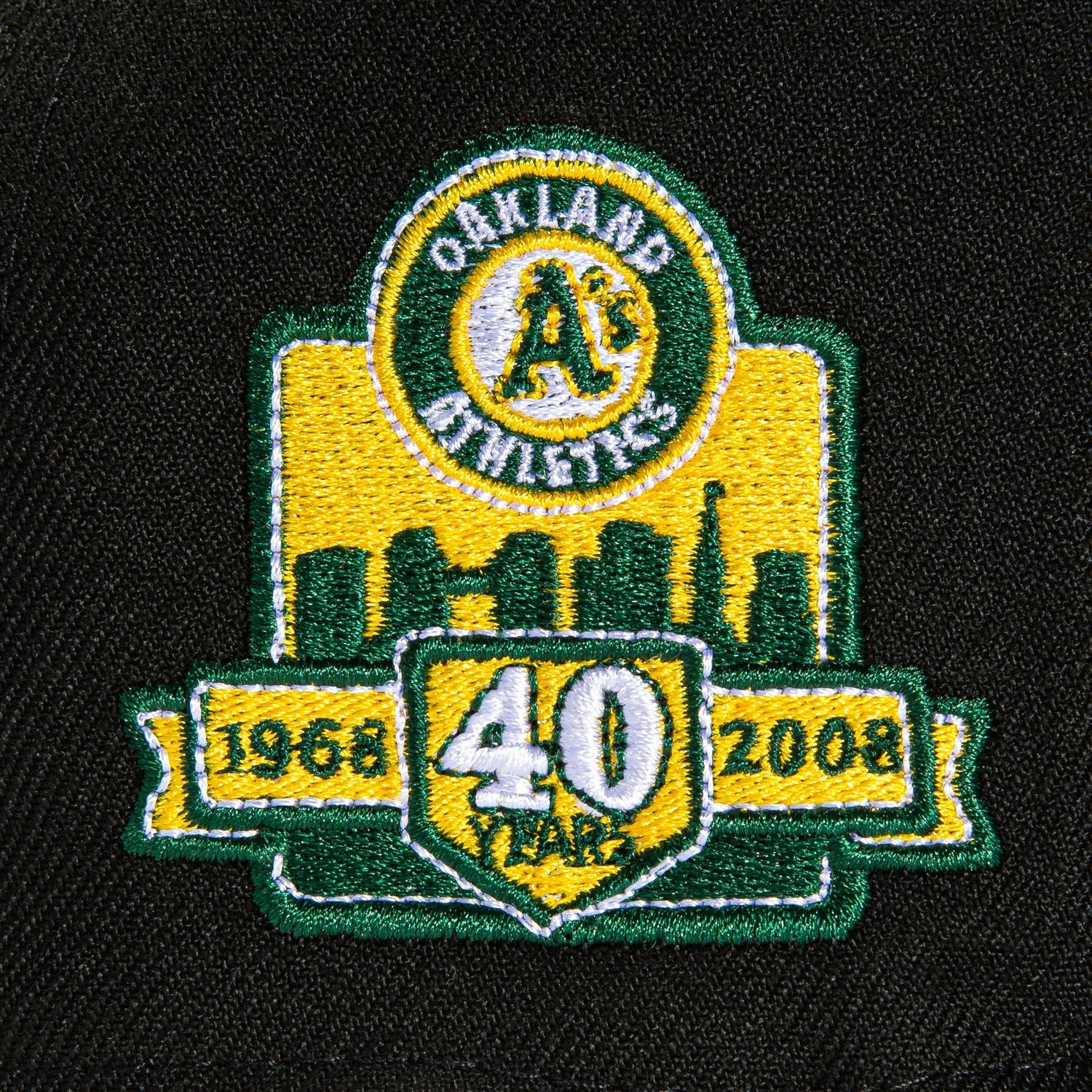 New Era 59Fifty Black Dome Oakland Athletics 40th Anniversary Patch Stomper Hat - Black - Image 5