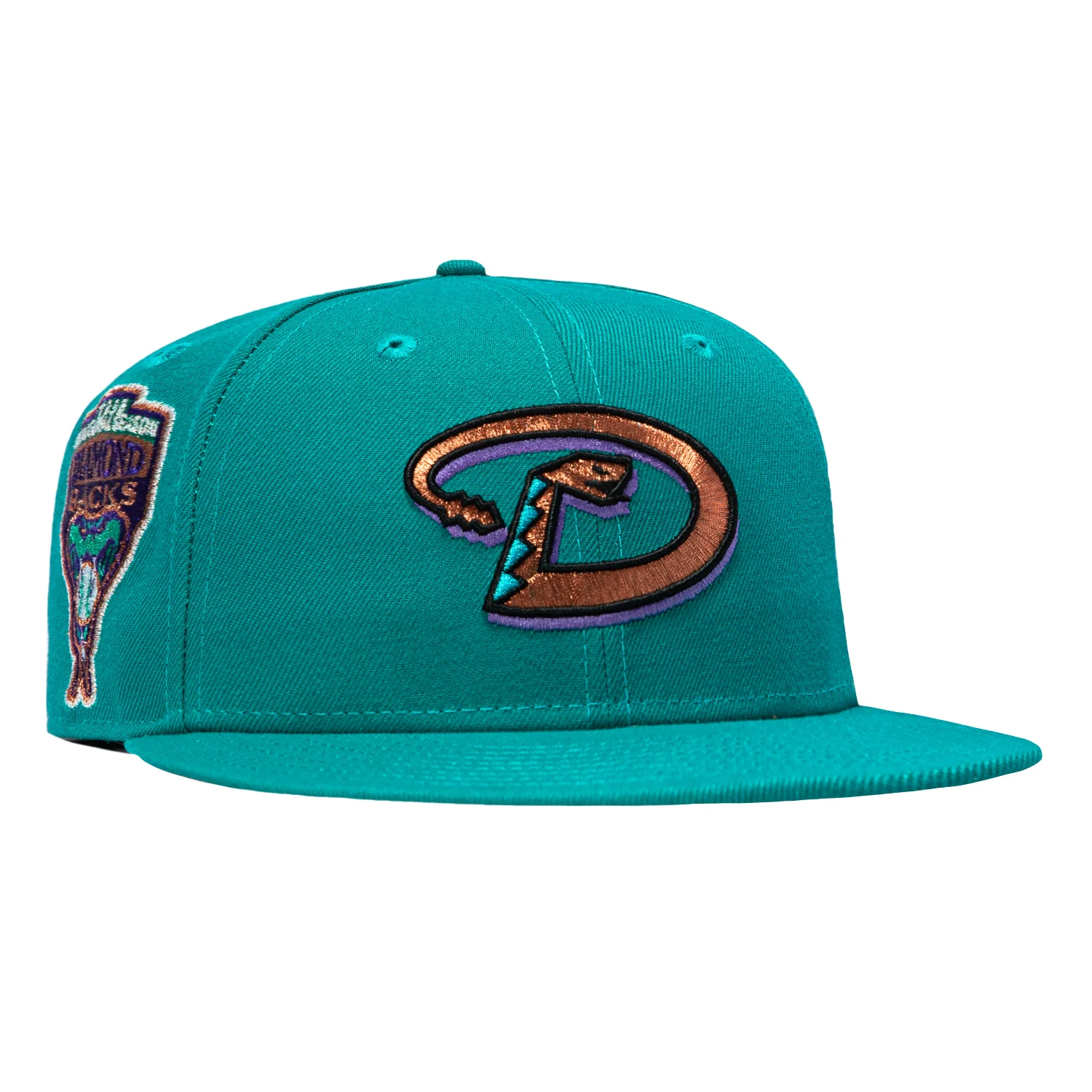 New Era 59Fifty Arizona Diamondbacks Inaugural Patch Pink UV D Hat - Teal