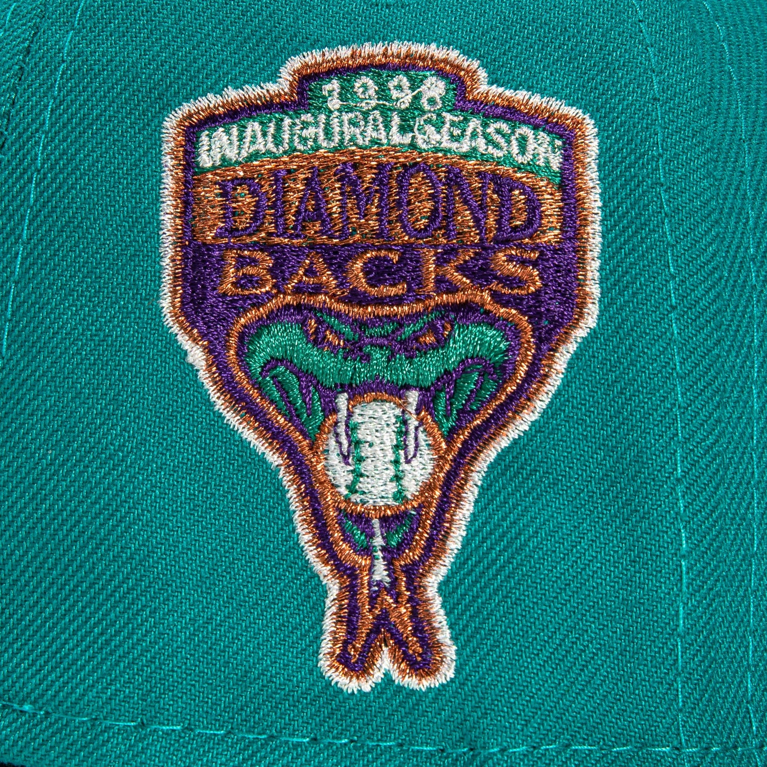 New Era 59Fifty Arizona Diamondbacks Inaugural Patch Pink UV D Hat - Teal - Image 5