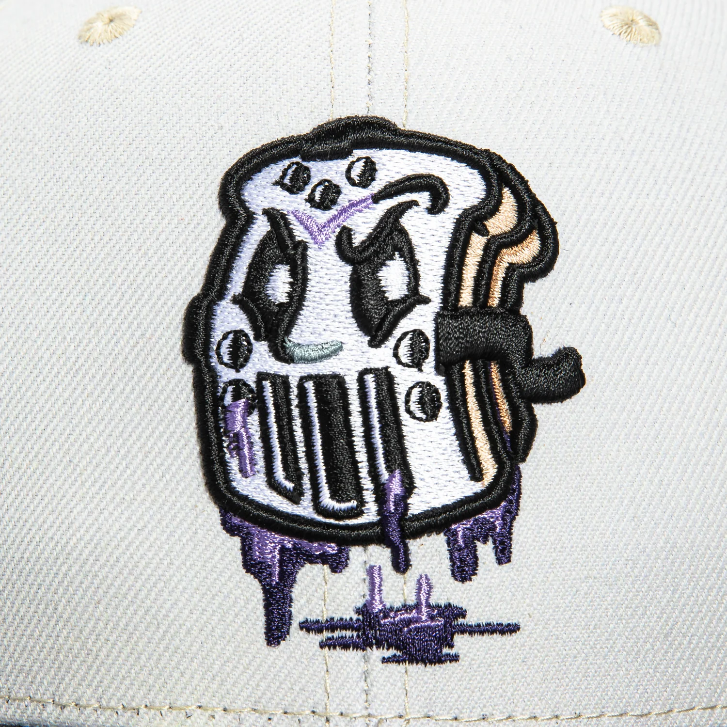 Field Grade PBJ Anthropomorphic Mask Hat Club Logo Patch Snapback Hat - White, Realtree - Image 3