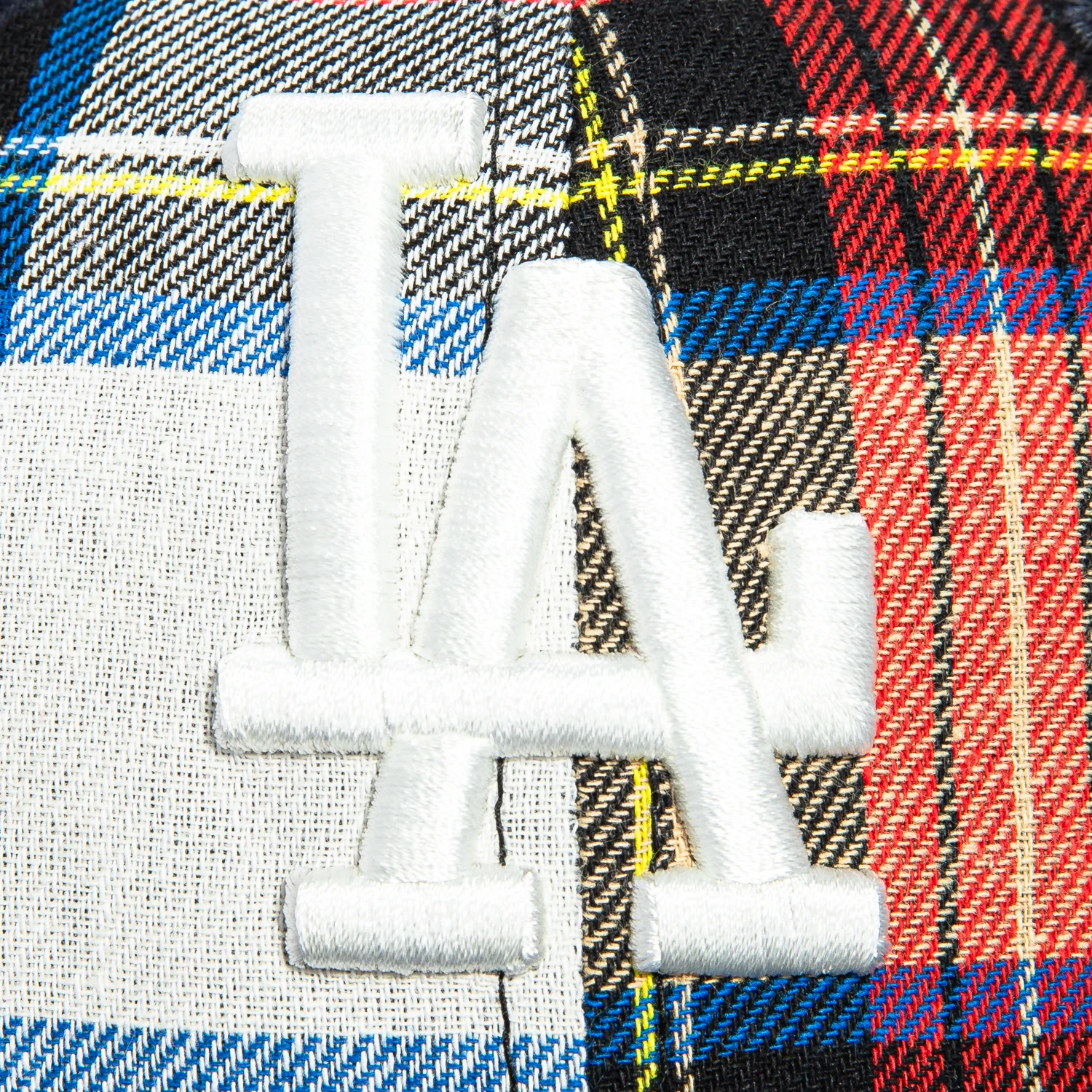 New Era 59Fifty Flannel Los Angeles Dodgers 50th Anniversary Stadium Patch Hat - Red Flannel, Navy - Image 4
