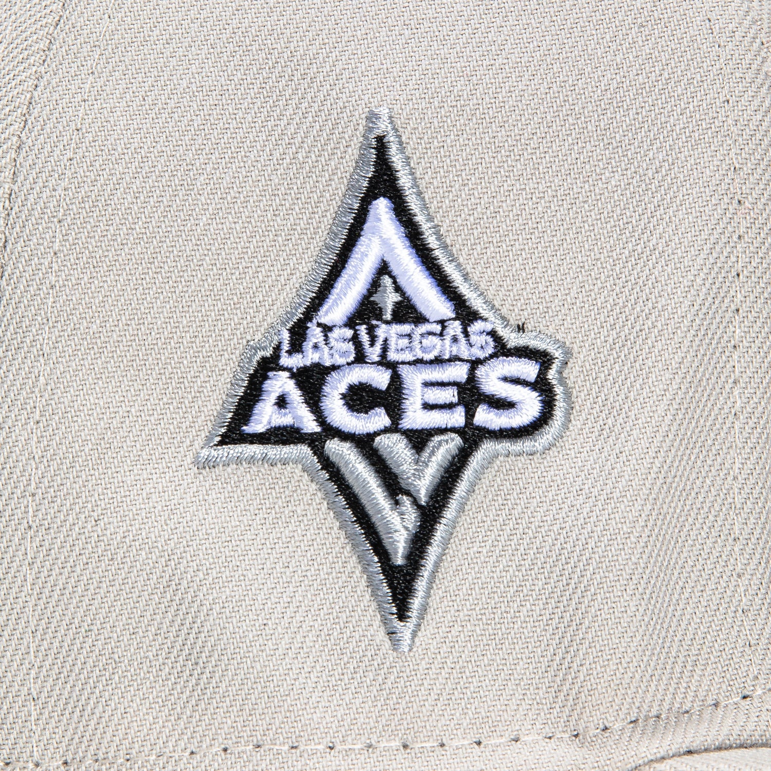 New Era 59Fifty Flawless Las Vegas Aces Logo Patch WNBA Logo Hat - Stone, Light Orange - Image 6